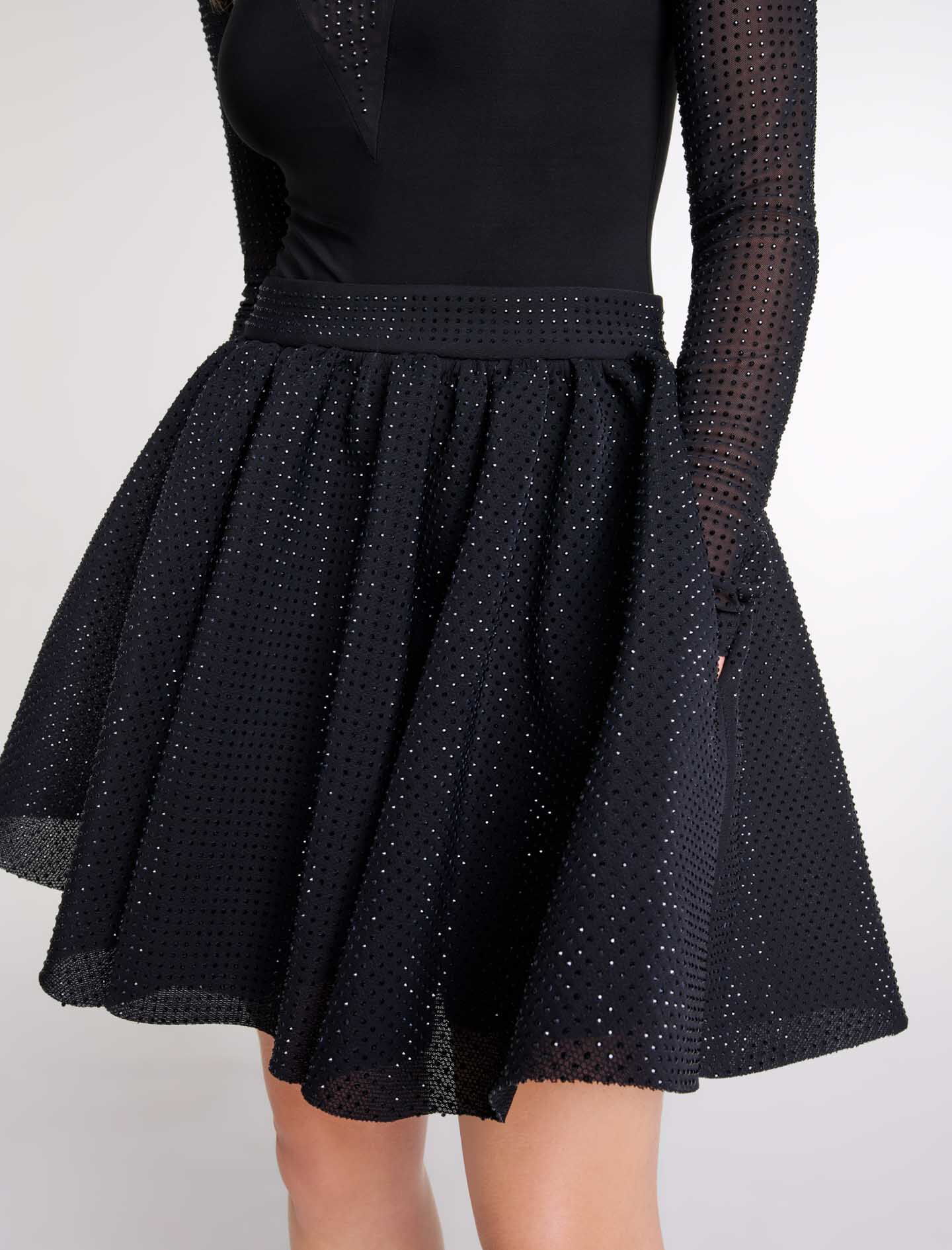 Short full rhinestone skirt