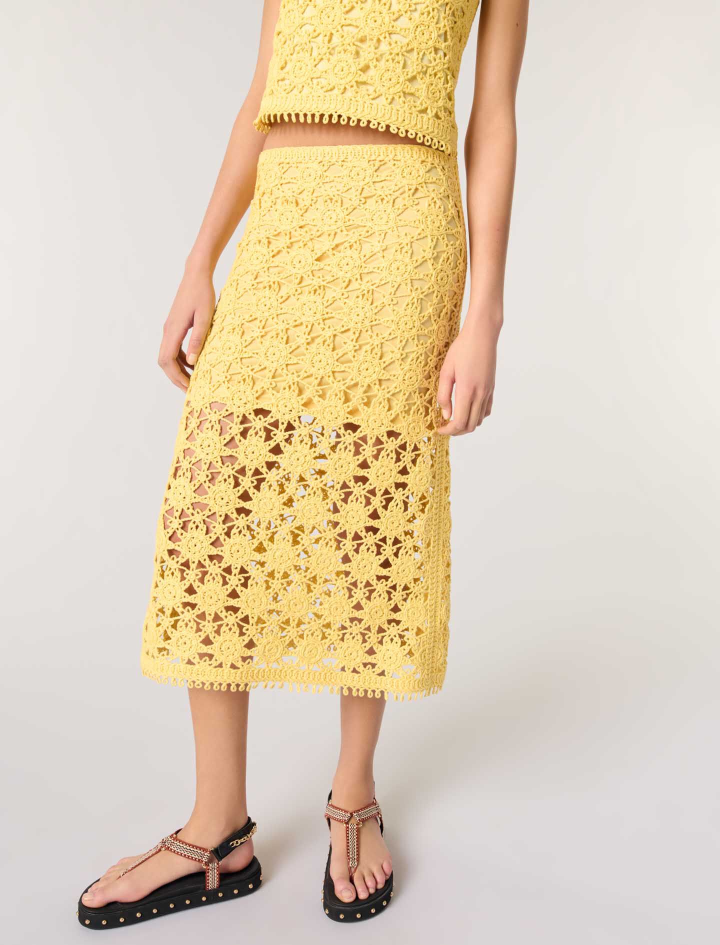 Long crochet skirt