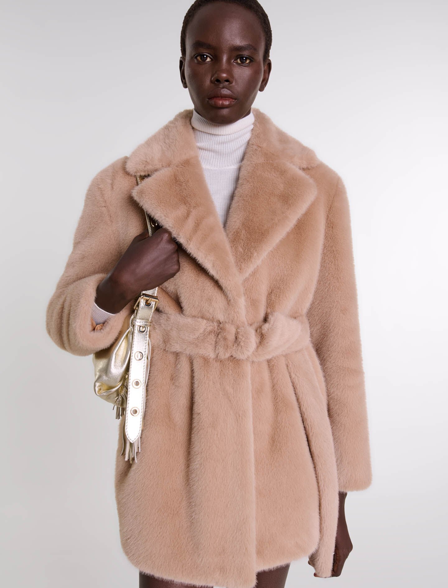 Faux fur coat
