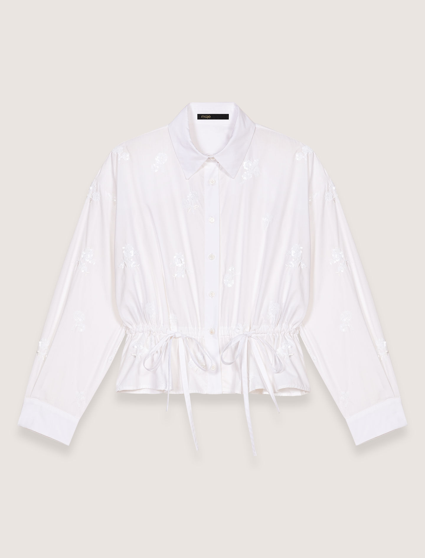 Short embroidered shirt