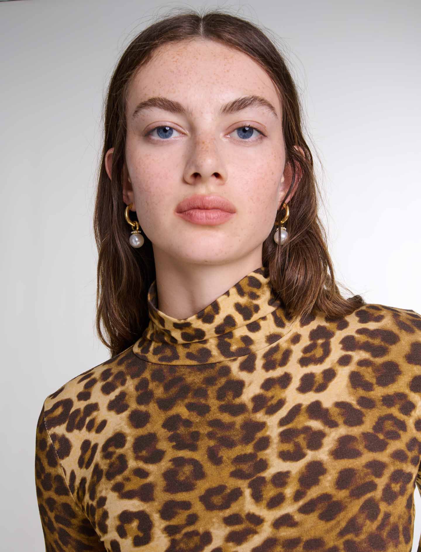 Leopard-print jumper