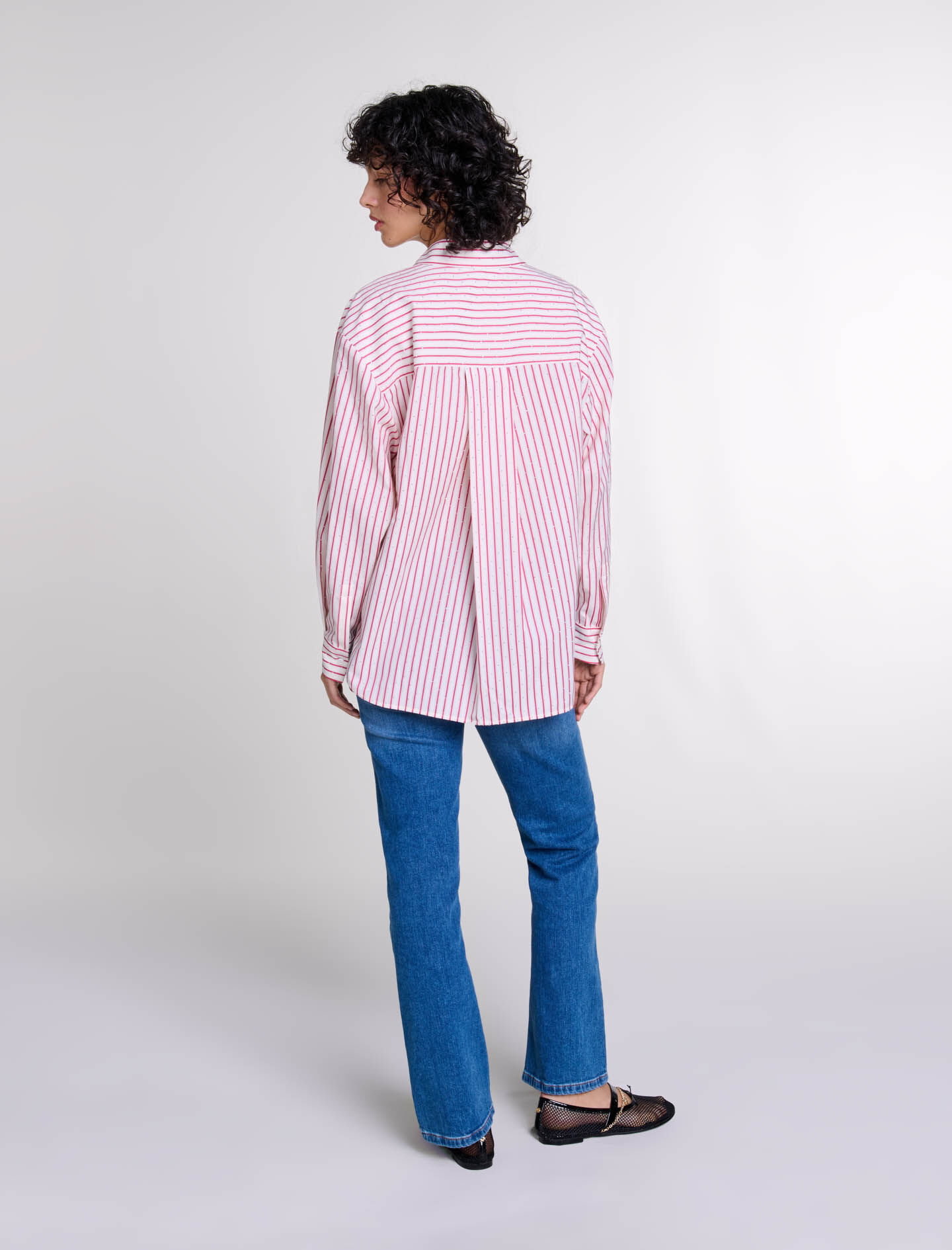 Striped rhinestone shirt