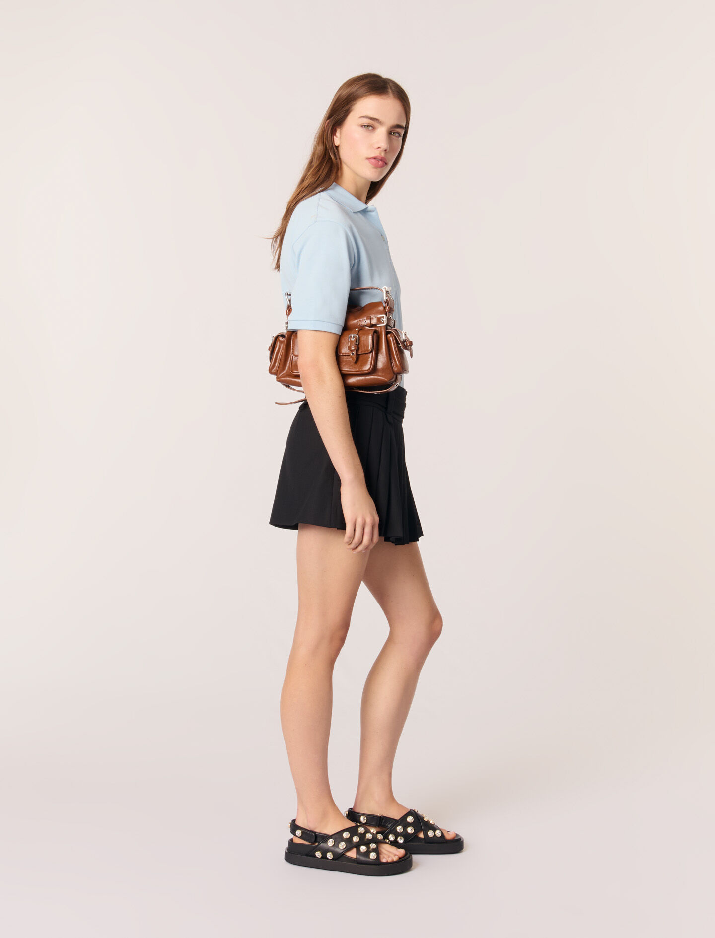 Polo shirt with logo patch