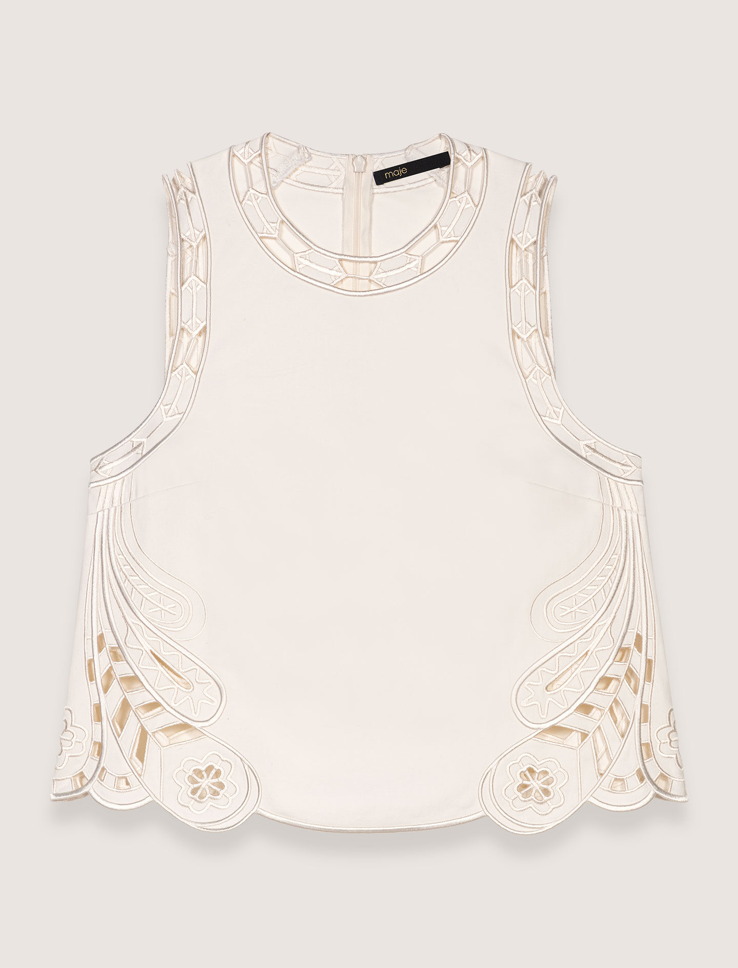 Embroidered vest top