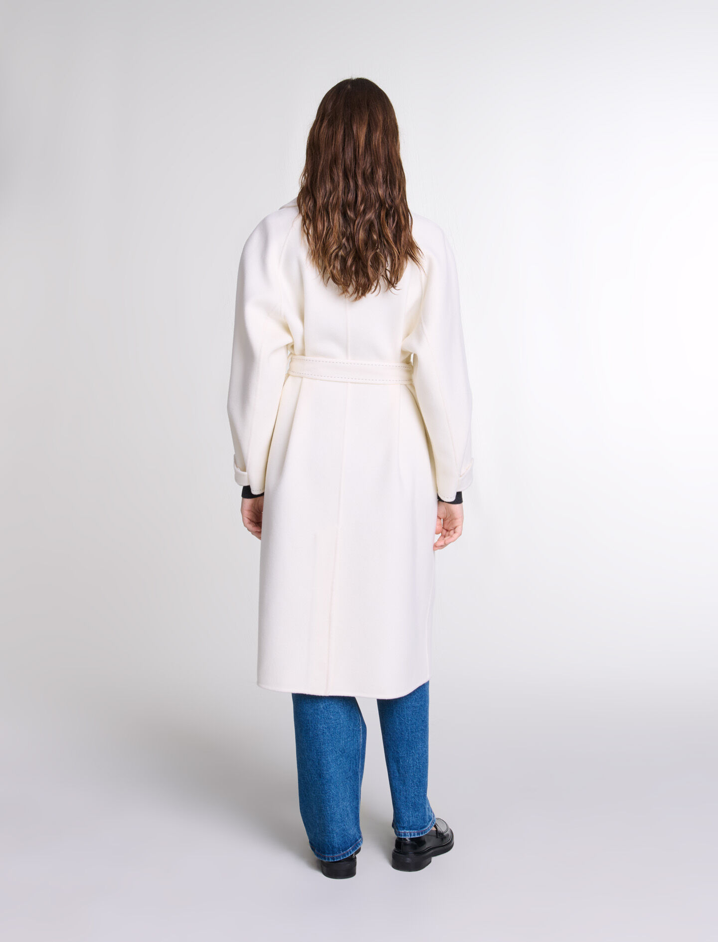 Double-faced mid-length coat