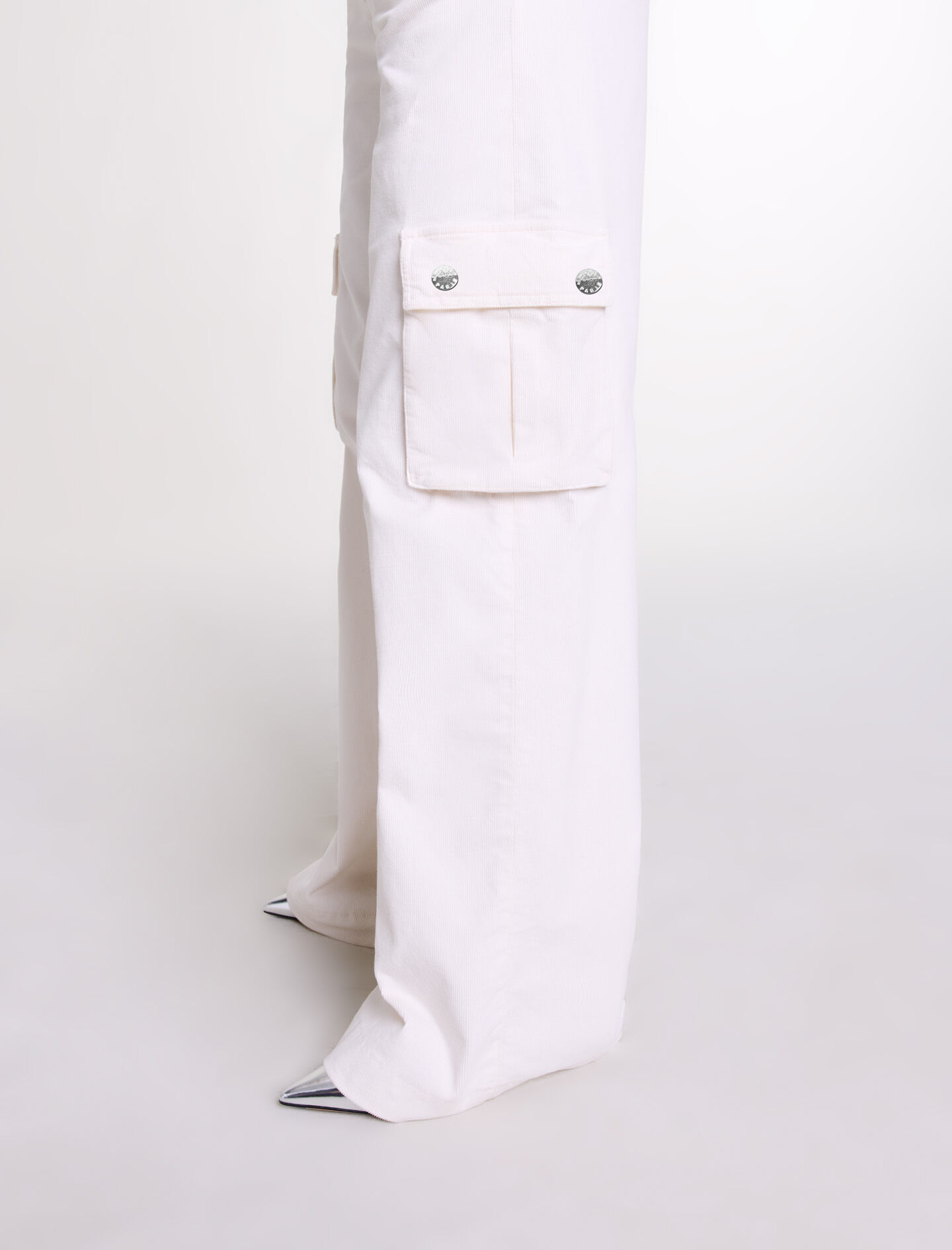 Velour cargo trousers