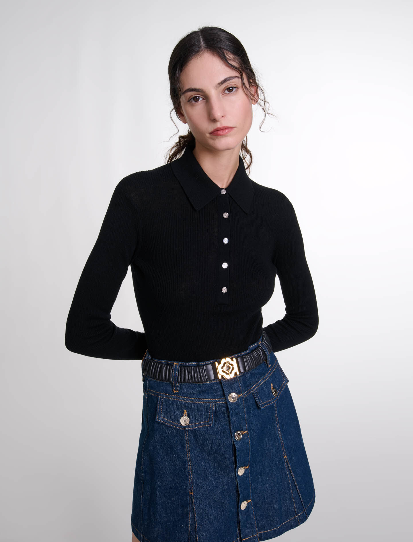 Wool and silk bodysuit