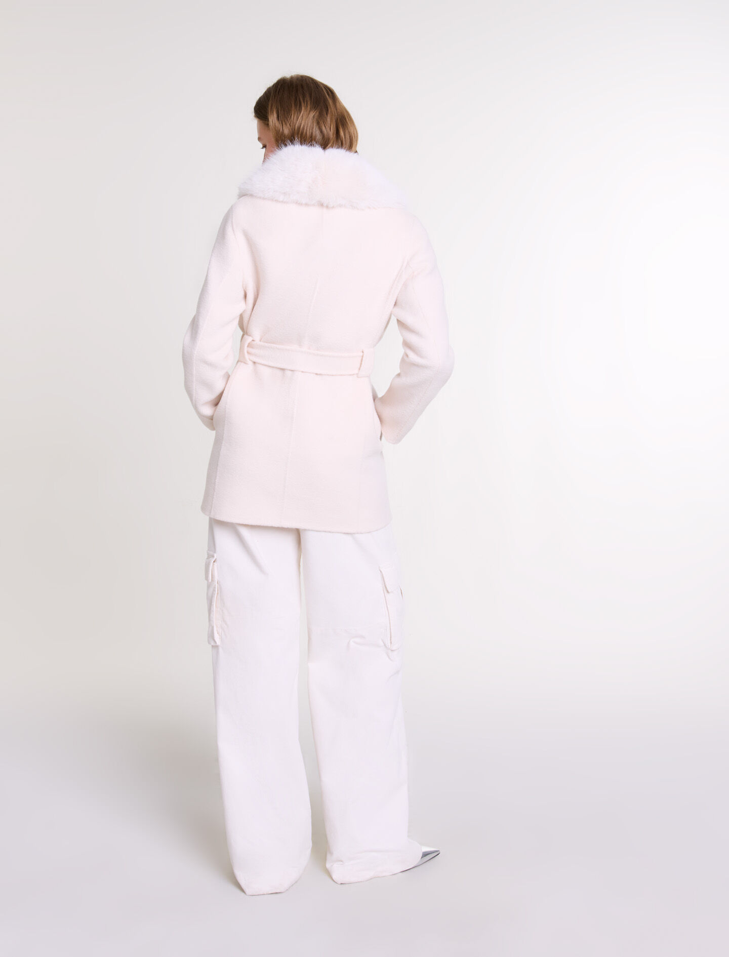 Double-faced mid-length coat