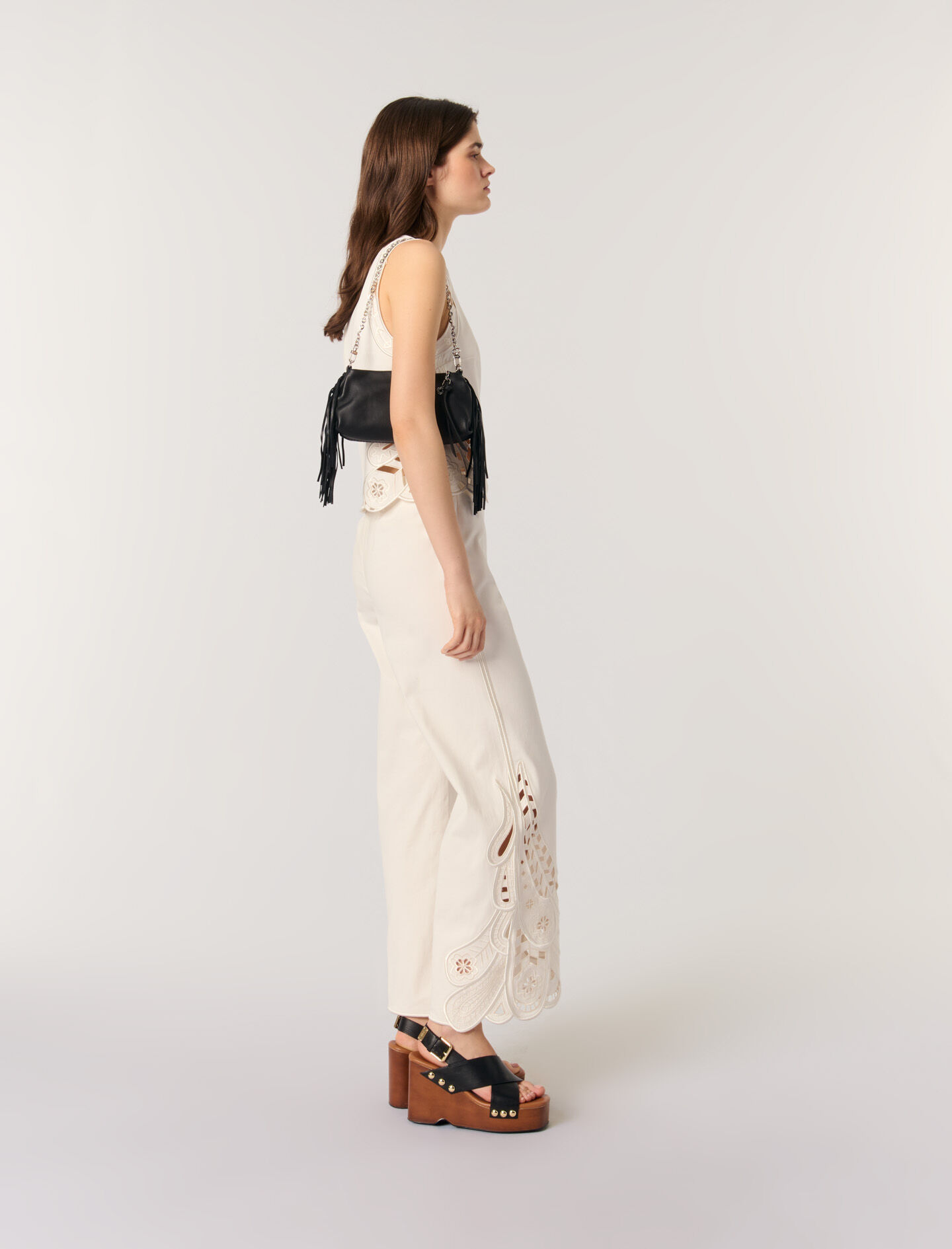 Embroidered vest top