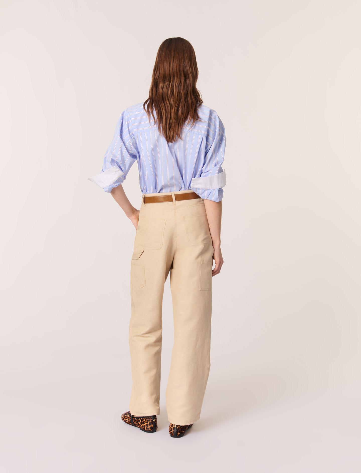 Linen and cotton suit trousers