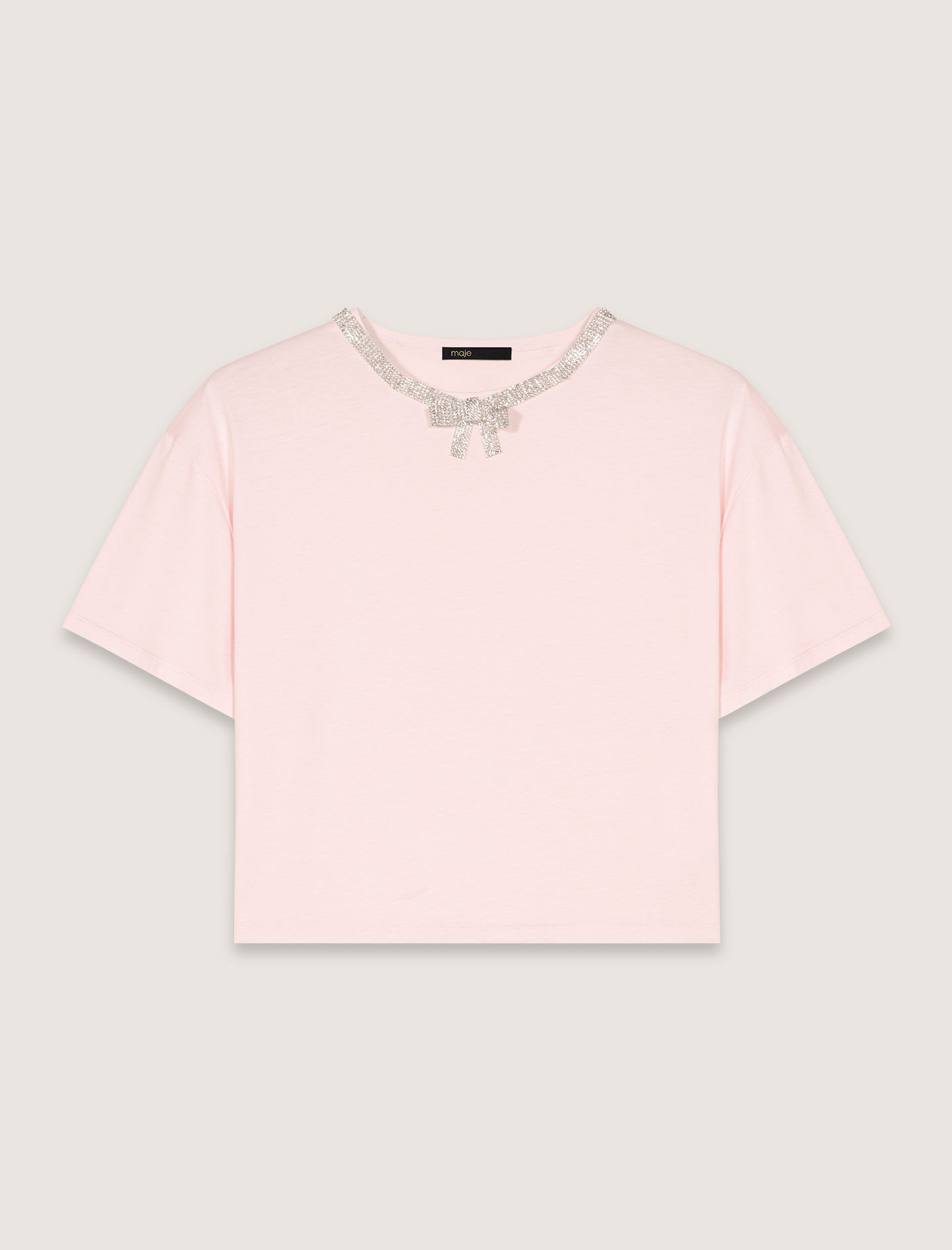 T-shirt with jewellery neck