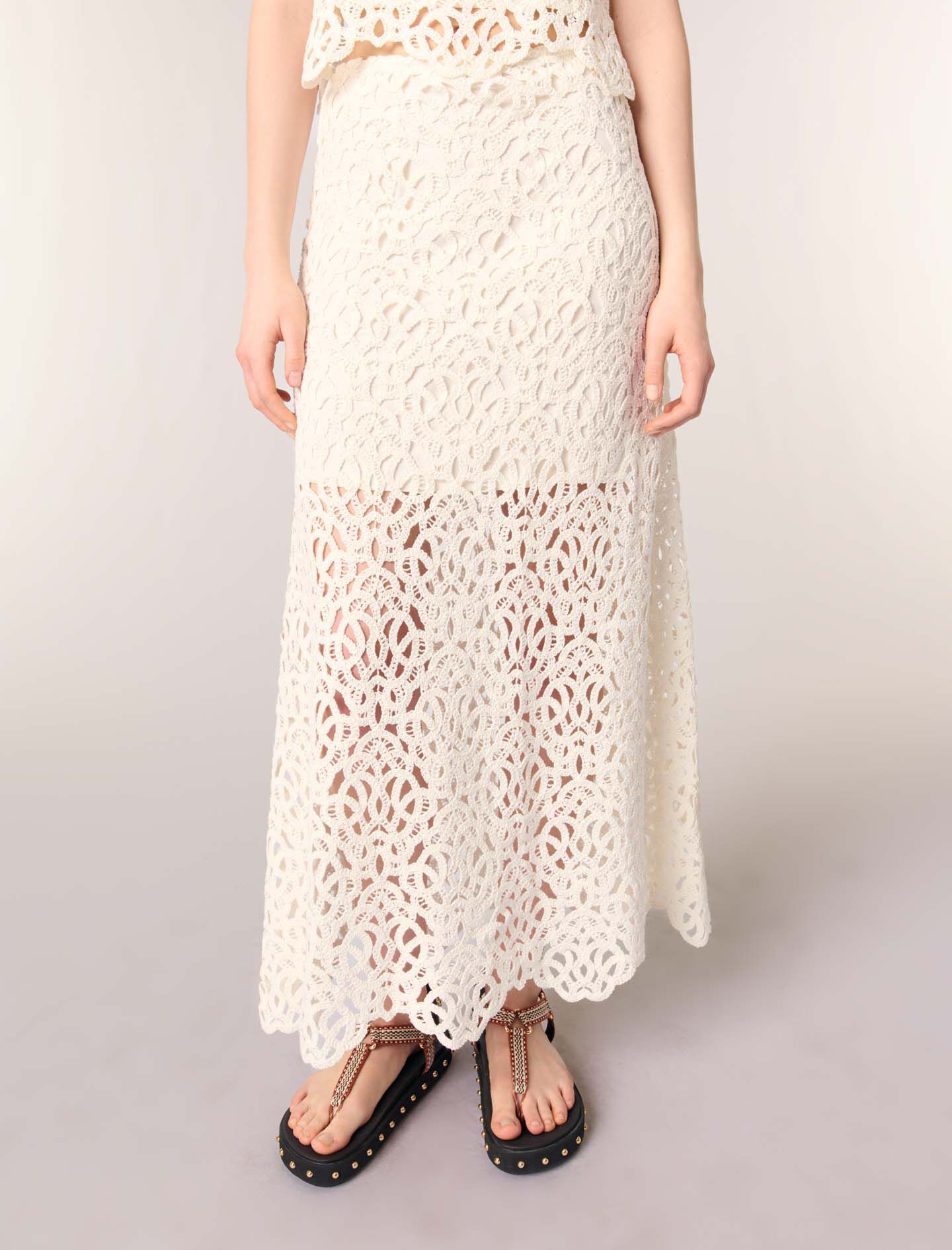 Long crochet skirt