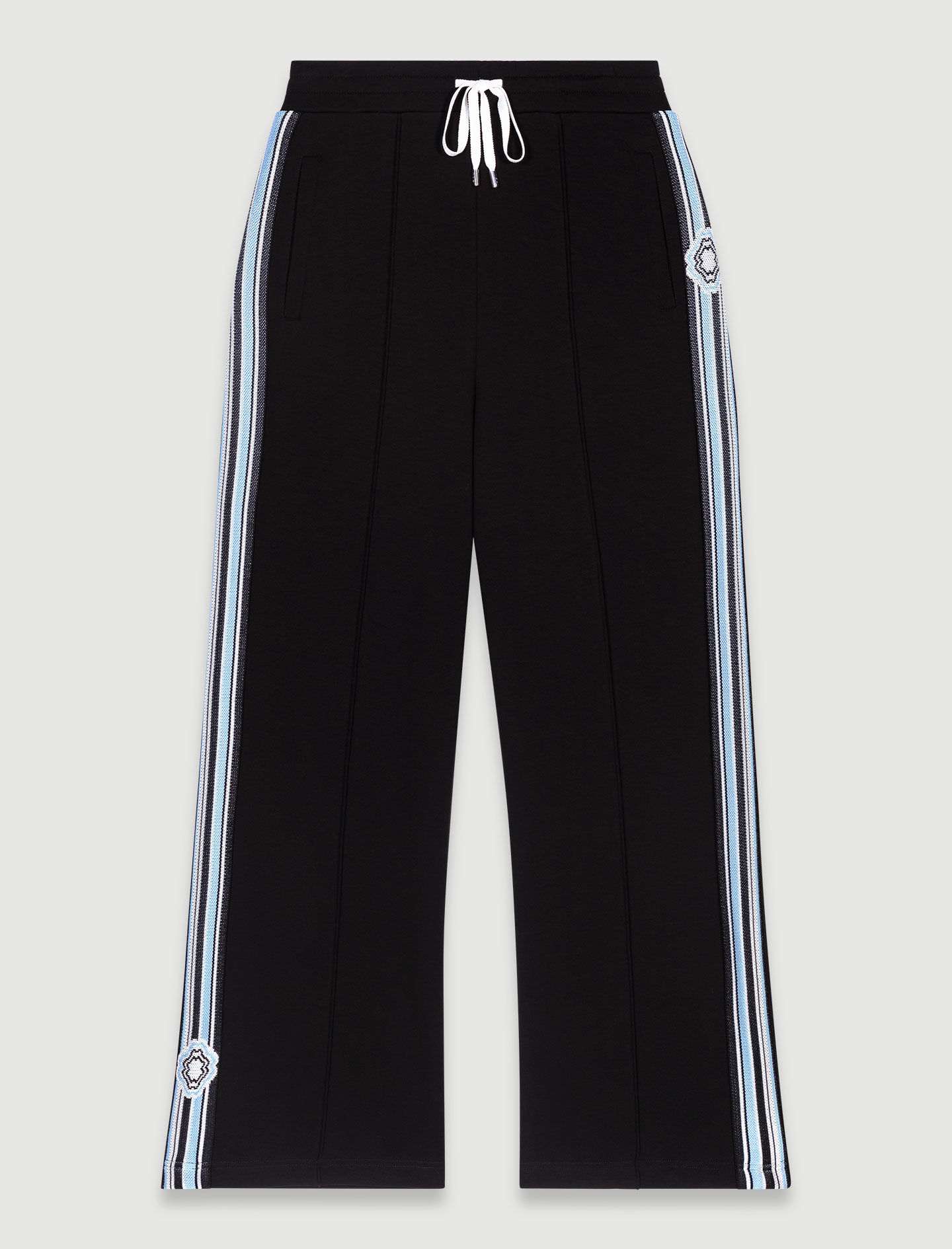 Wide-leg striped jogging bottoms