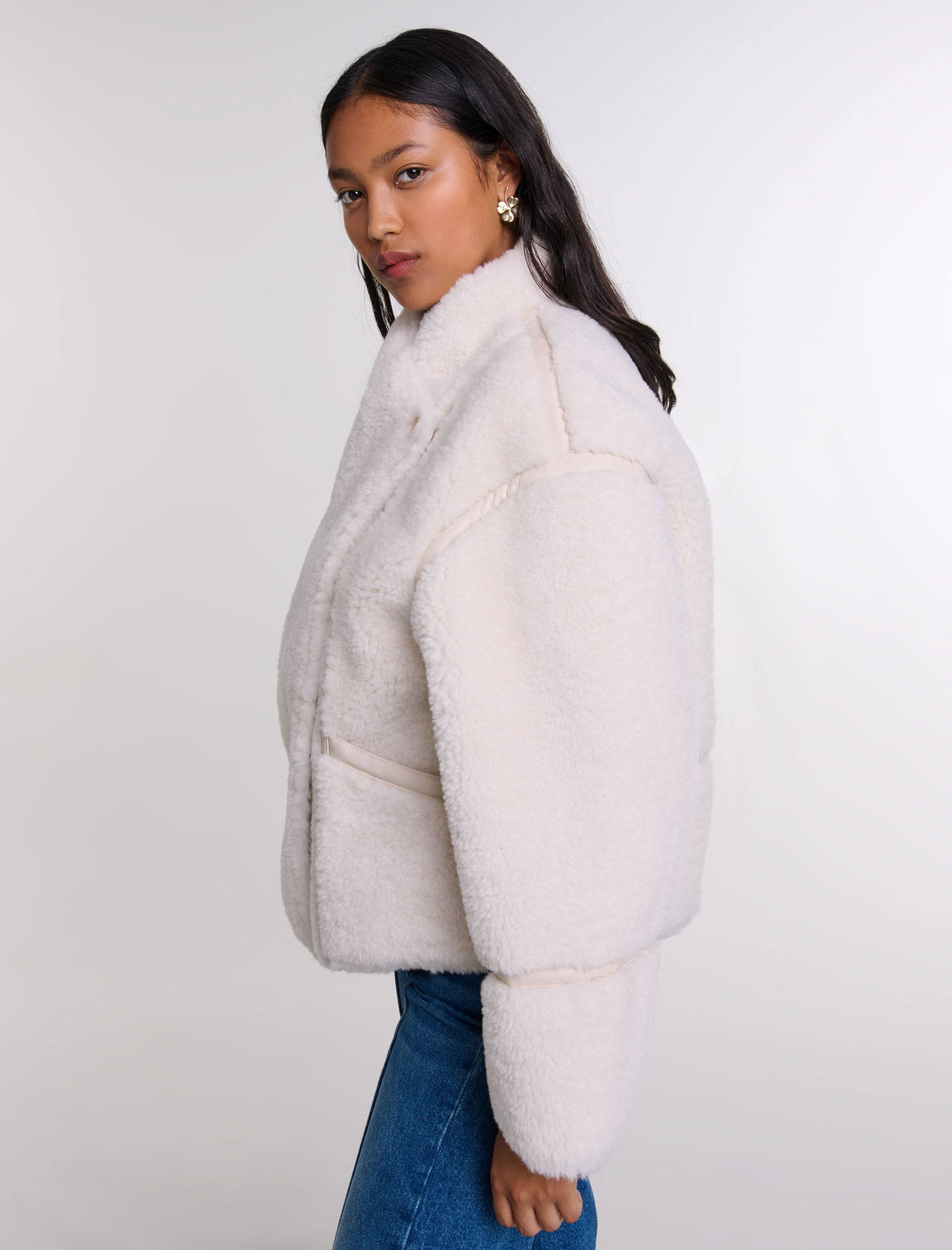 Short faux fur coat