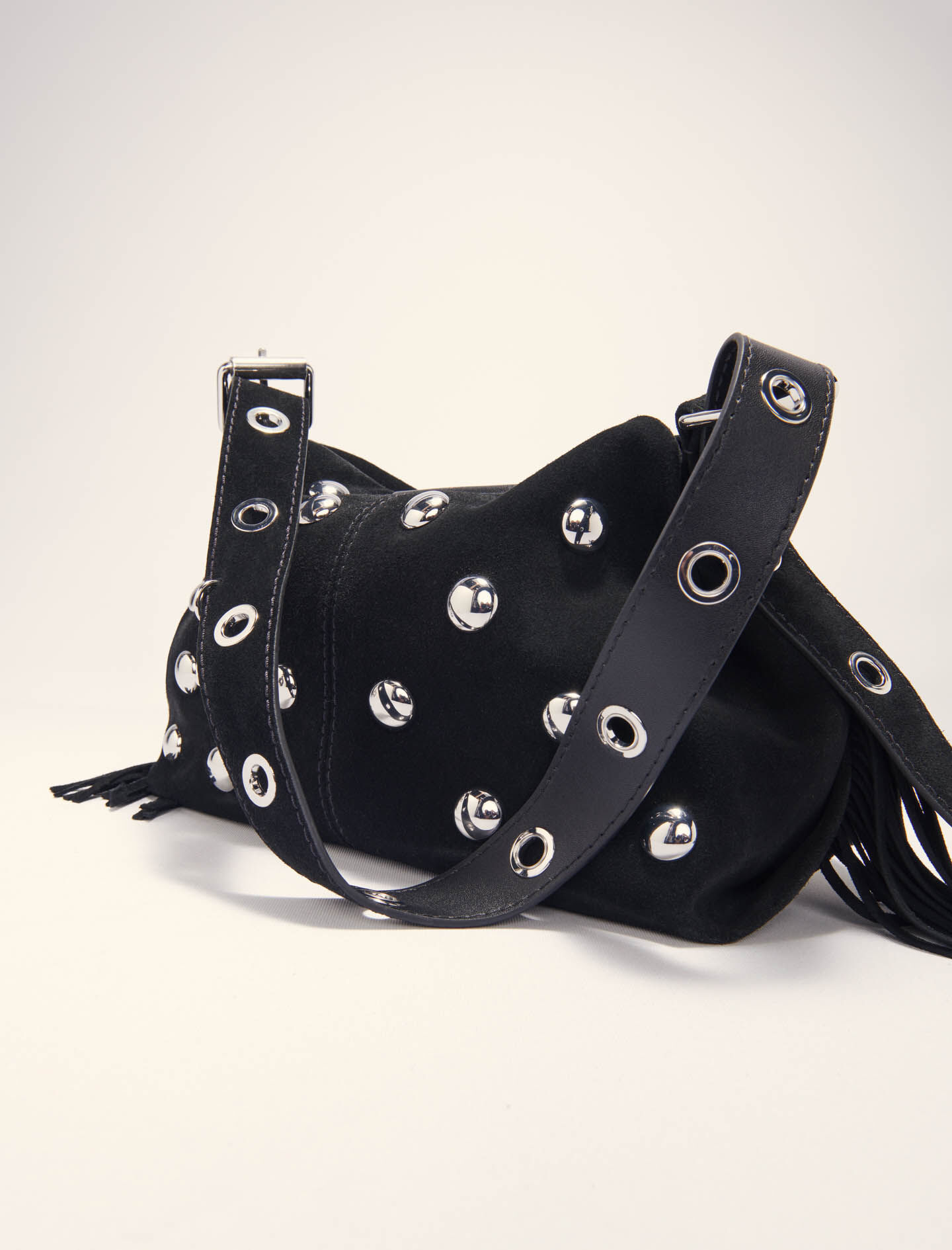 Miss M suede studded bag