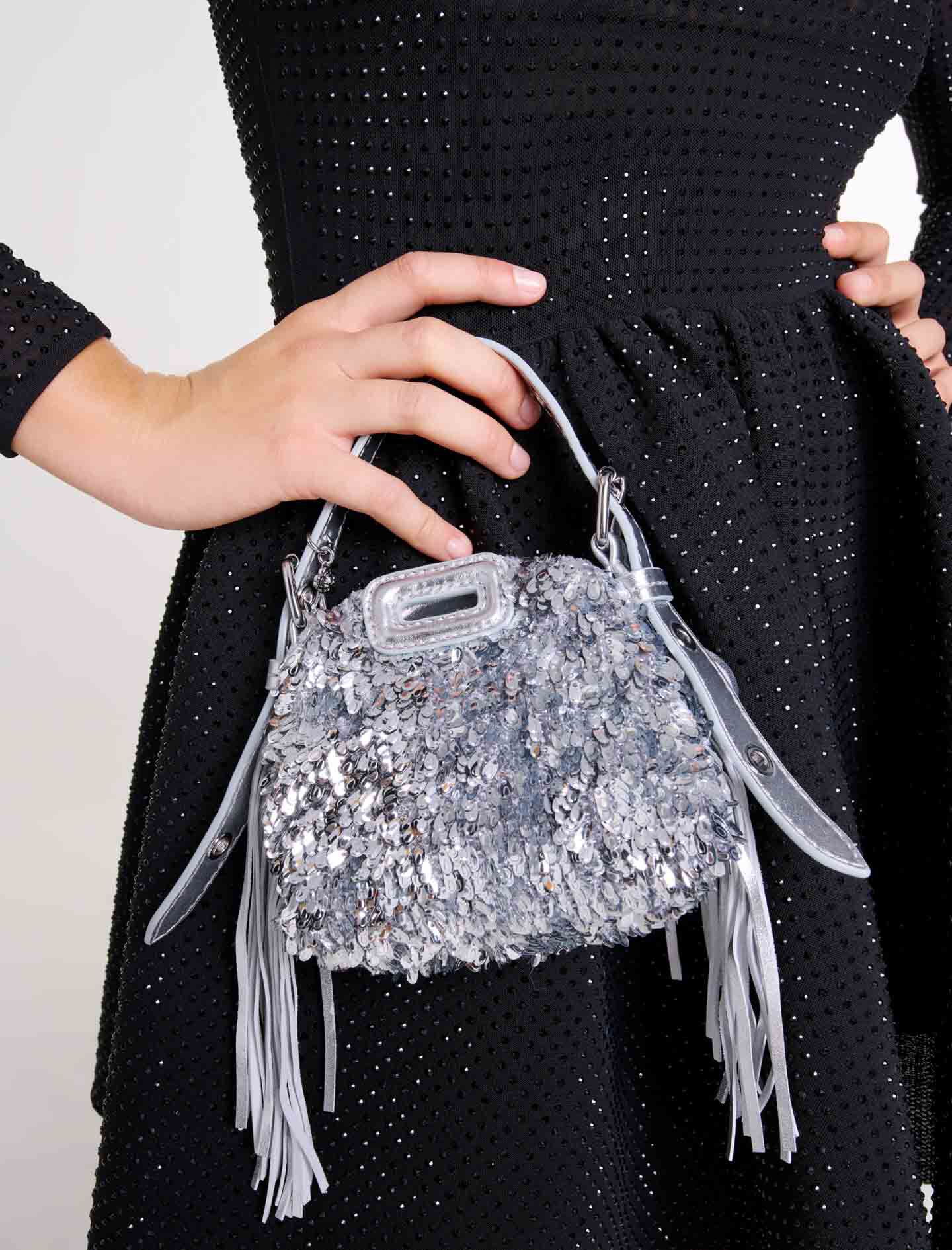 Miss M Nano bag with silver sequins