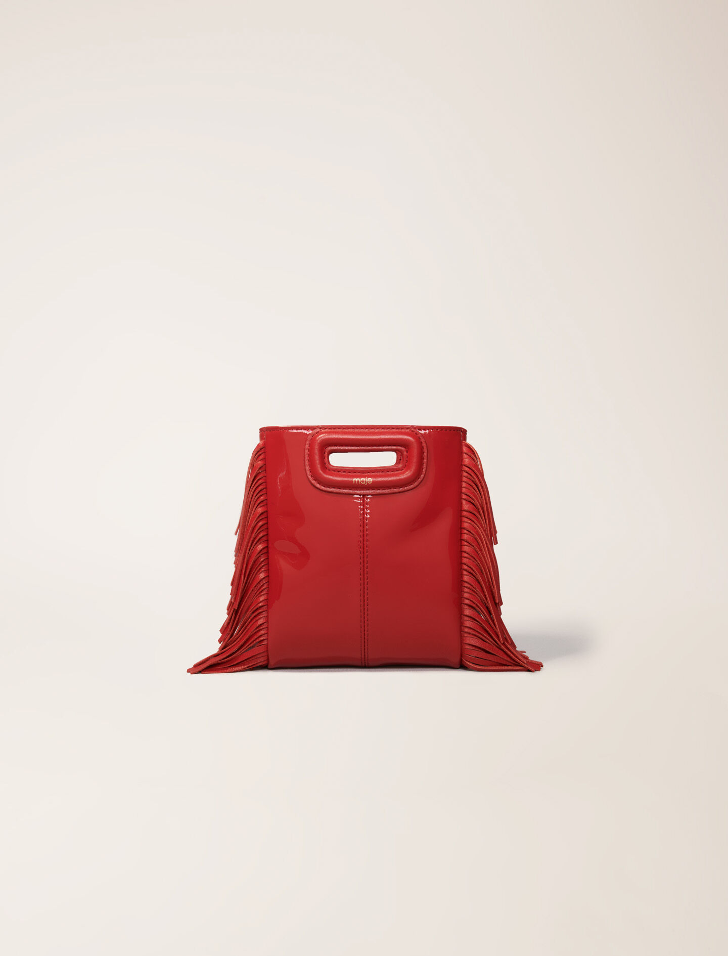 Leather bag with chain strap