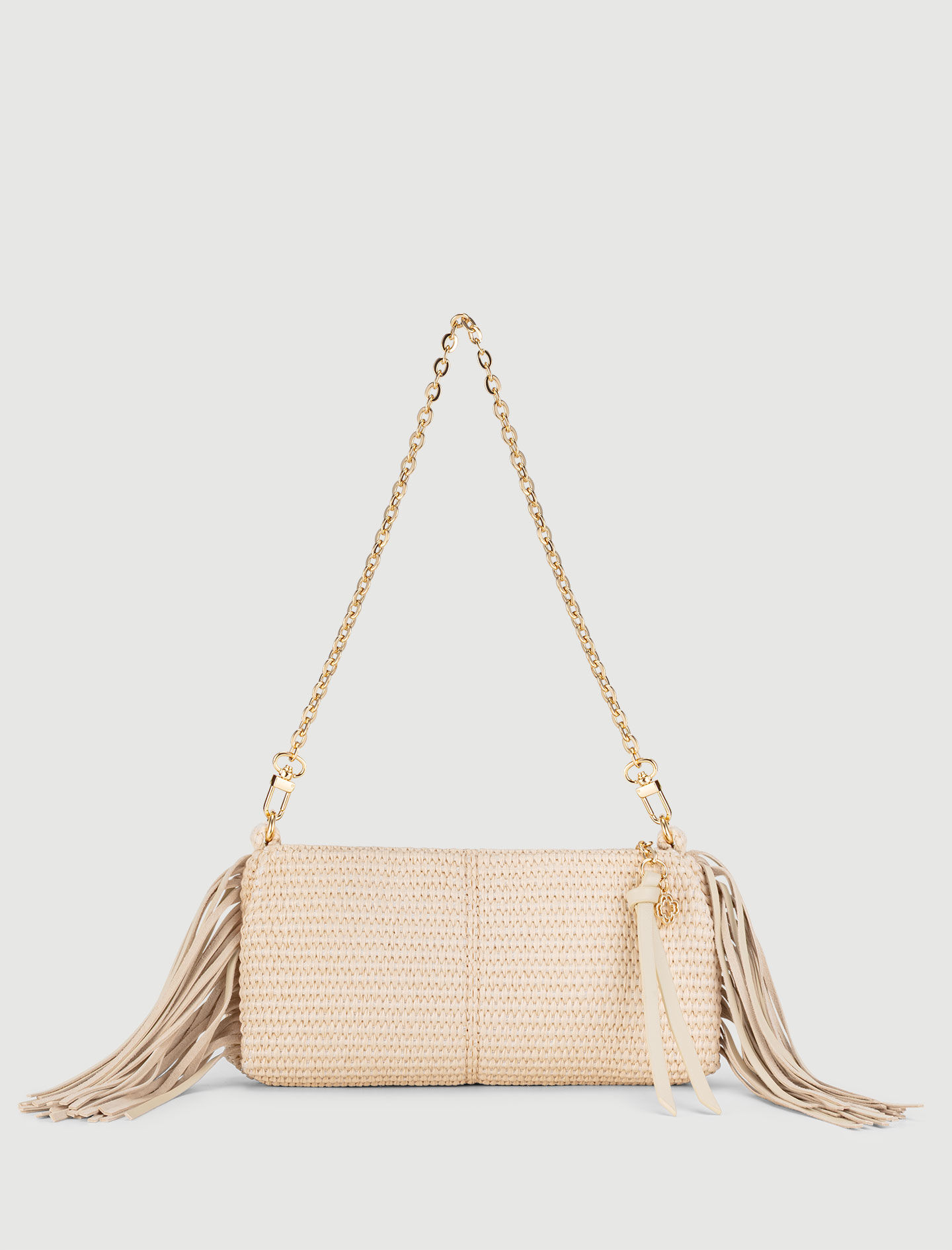 Miss M raffia-look clutch bag