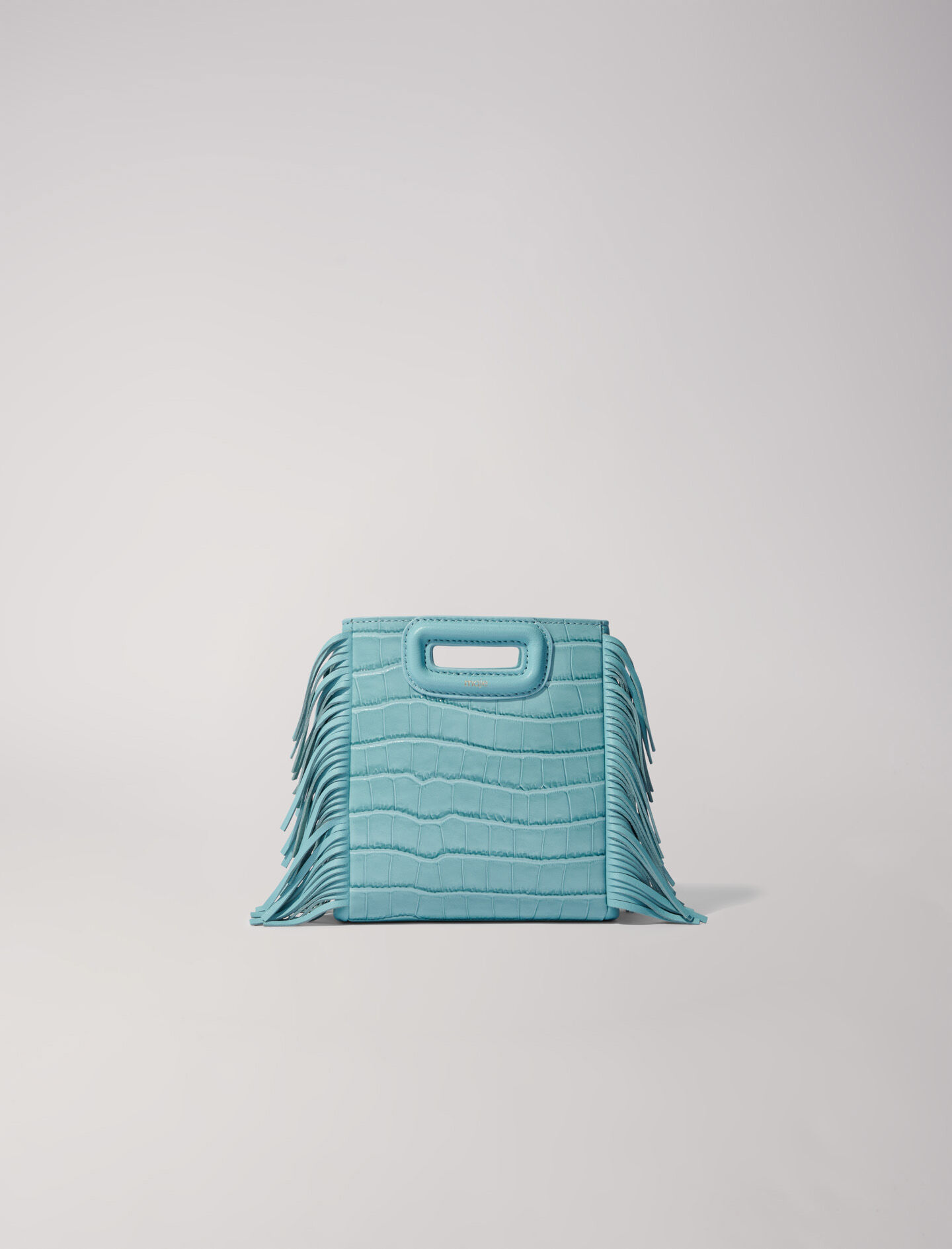 Leather bag with chain strap