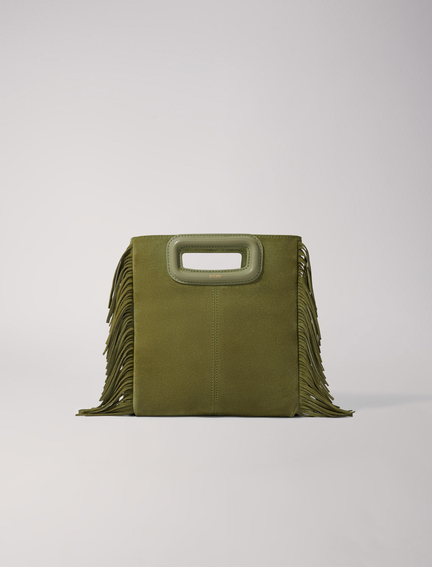 Crackled leather M bag