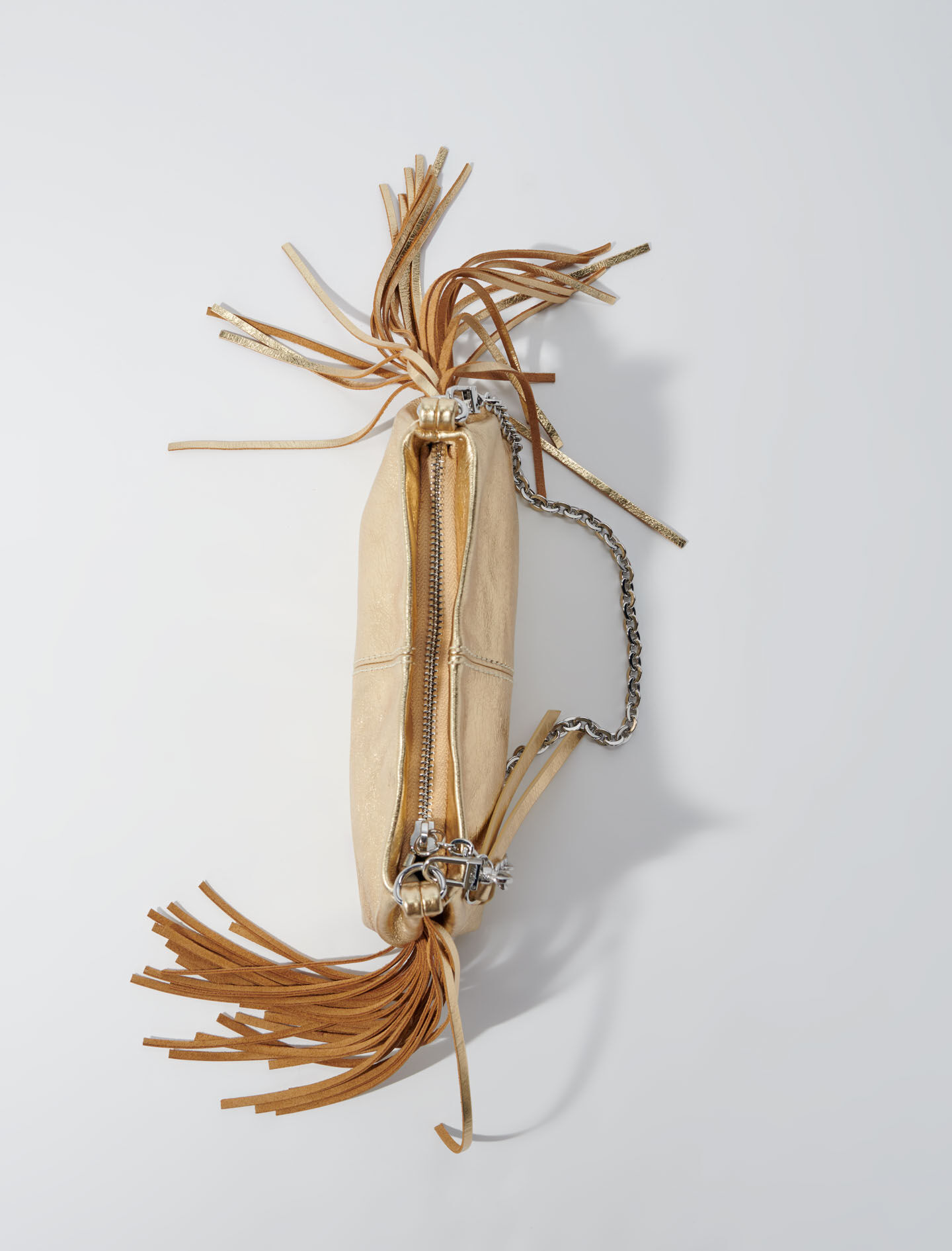 Miss M Pouch denim clutch bag