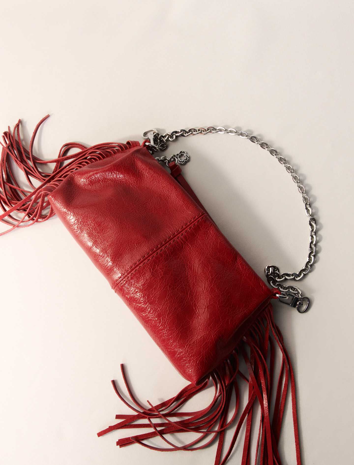 Miss M Pouch denim clutch bag