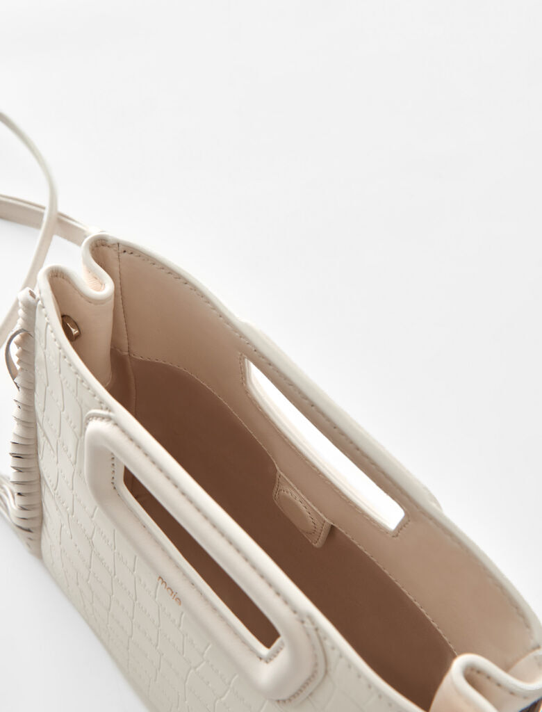 M bag in crocodile-effect leather