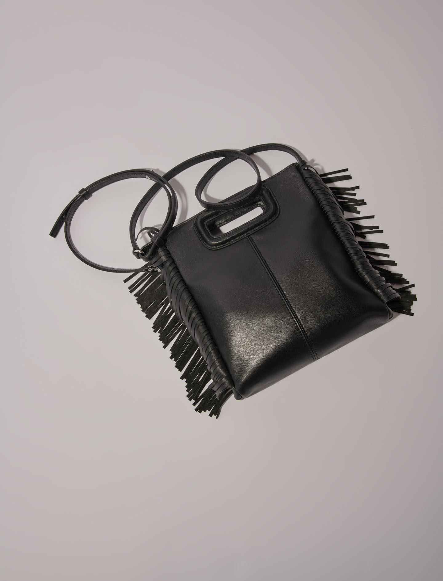 Crackled leather M bag