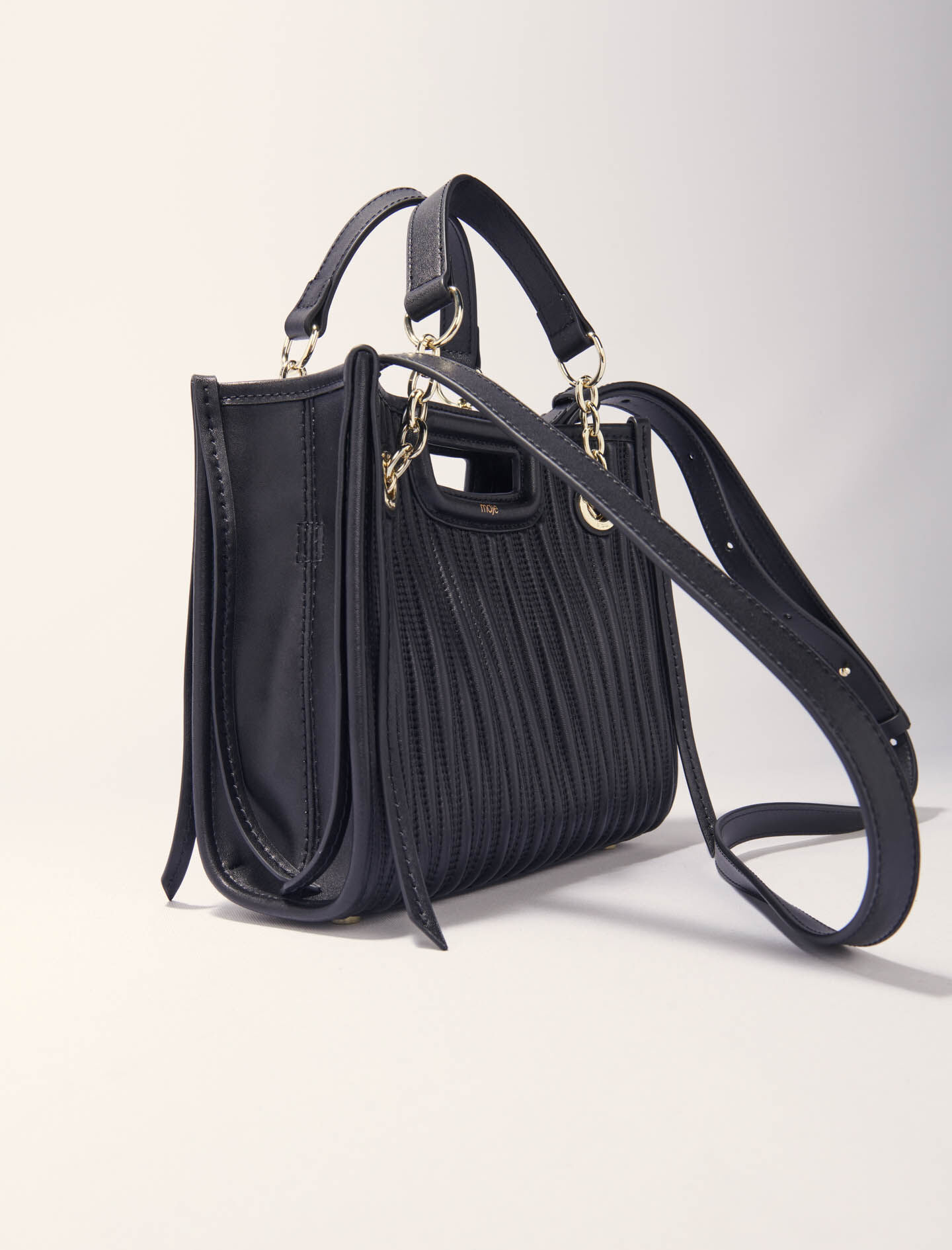 Mini quilted leather tote bag