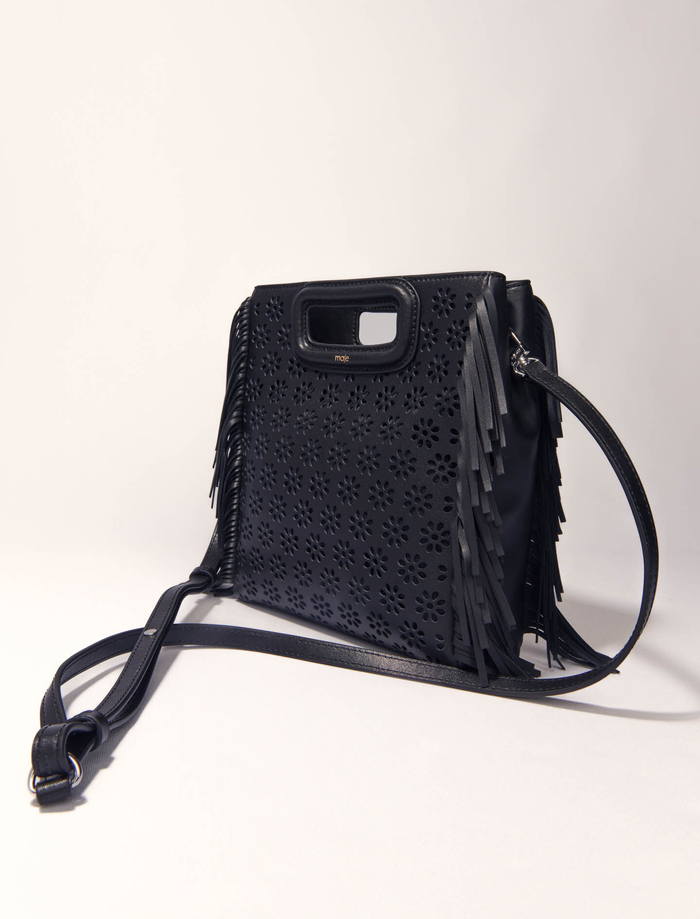 Perforated leather M bag