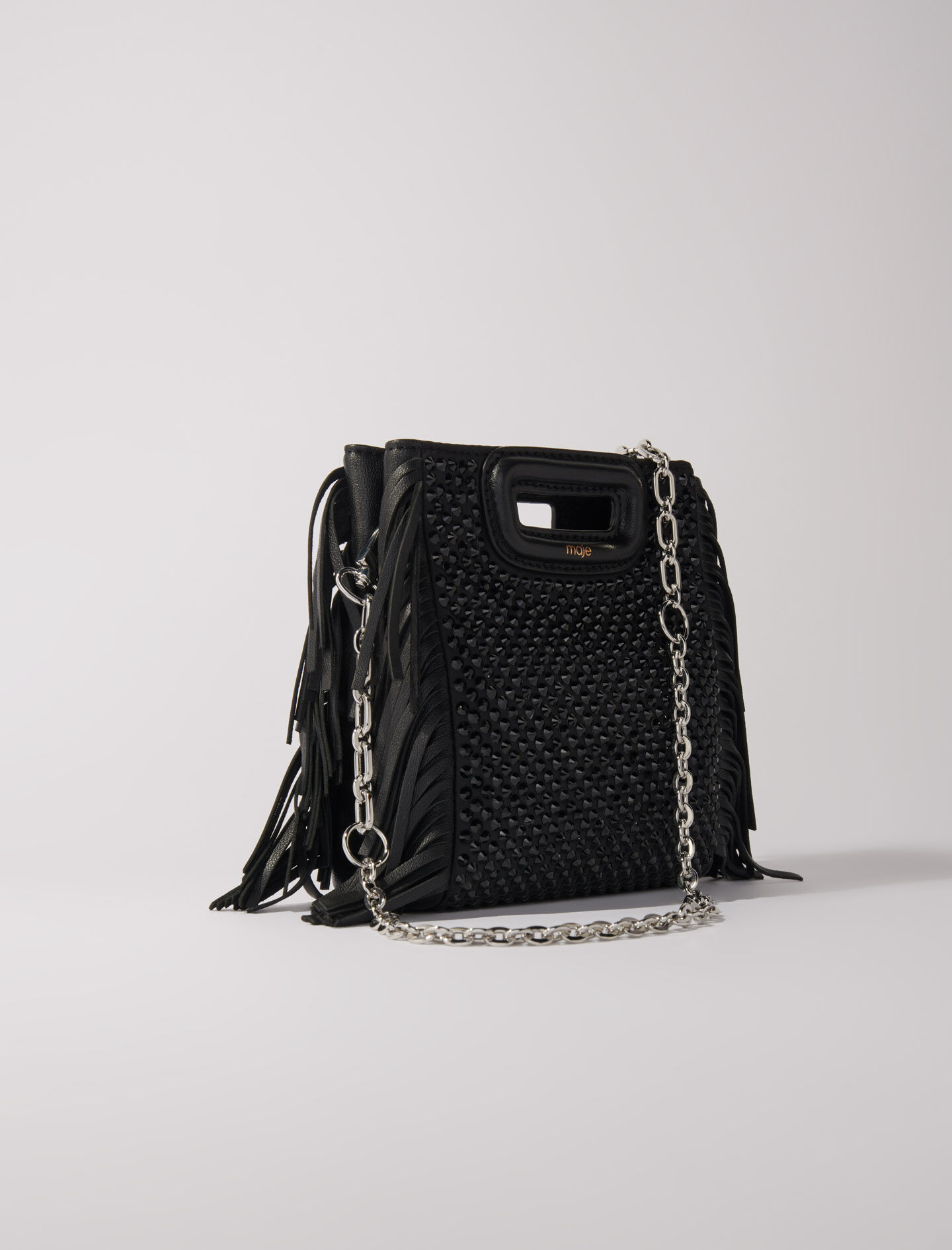 M mini rhinestone bag