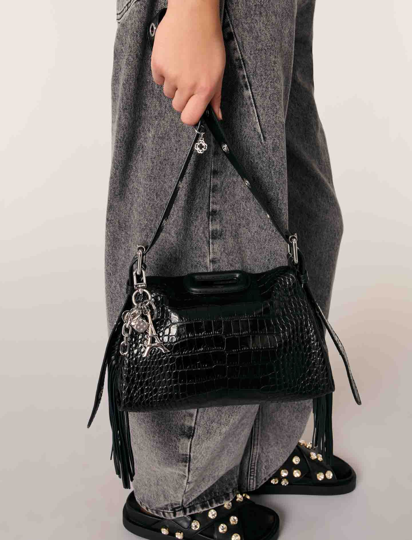 Miss M Mini embossed leather bag