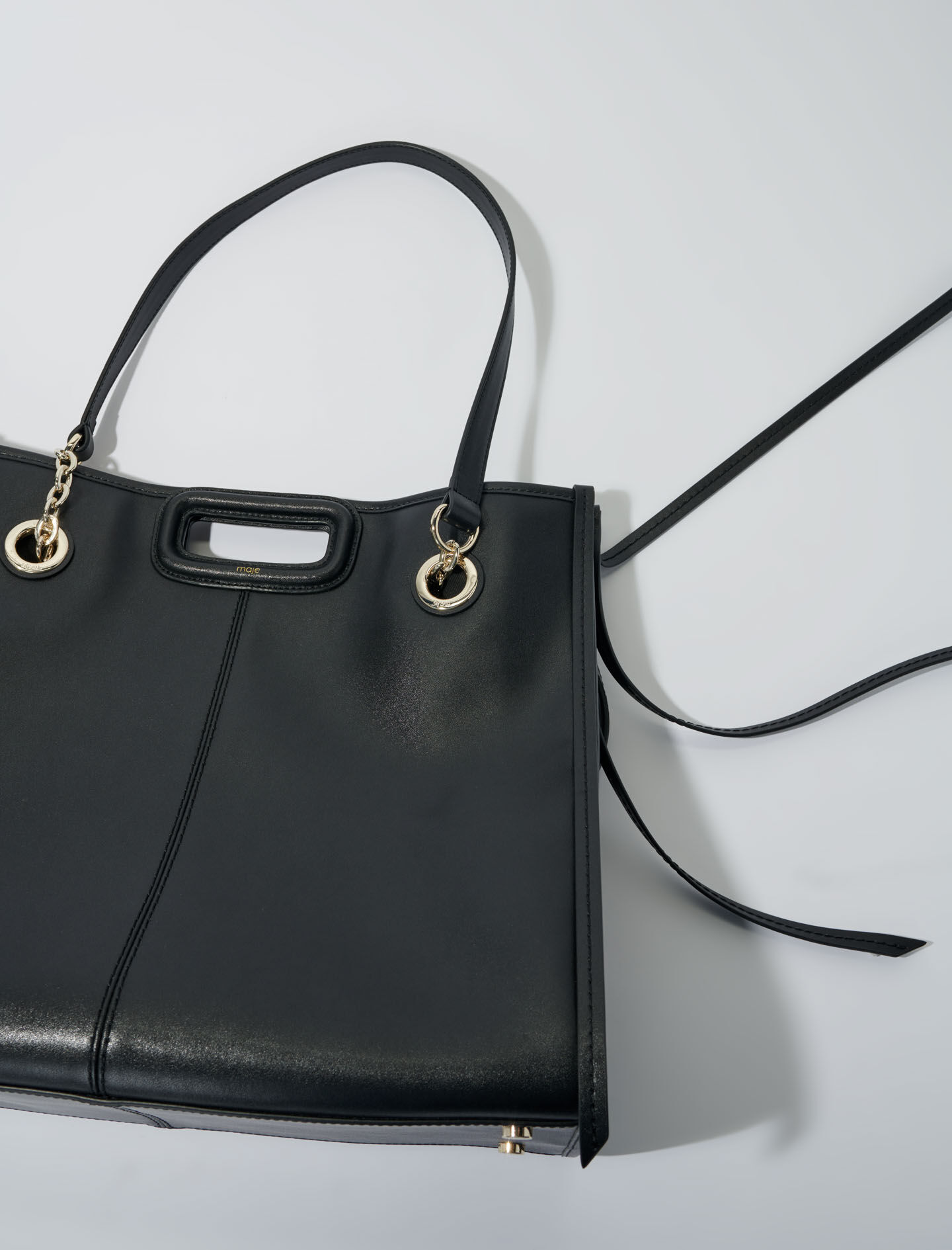 Leather tote bag