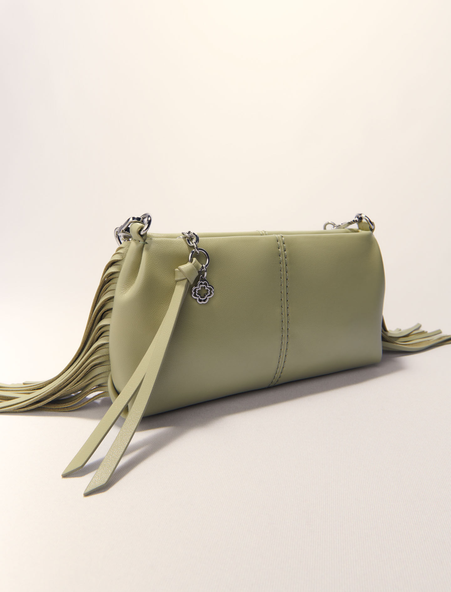 Miss M plain leather clutch bag