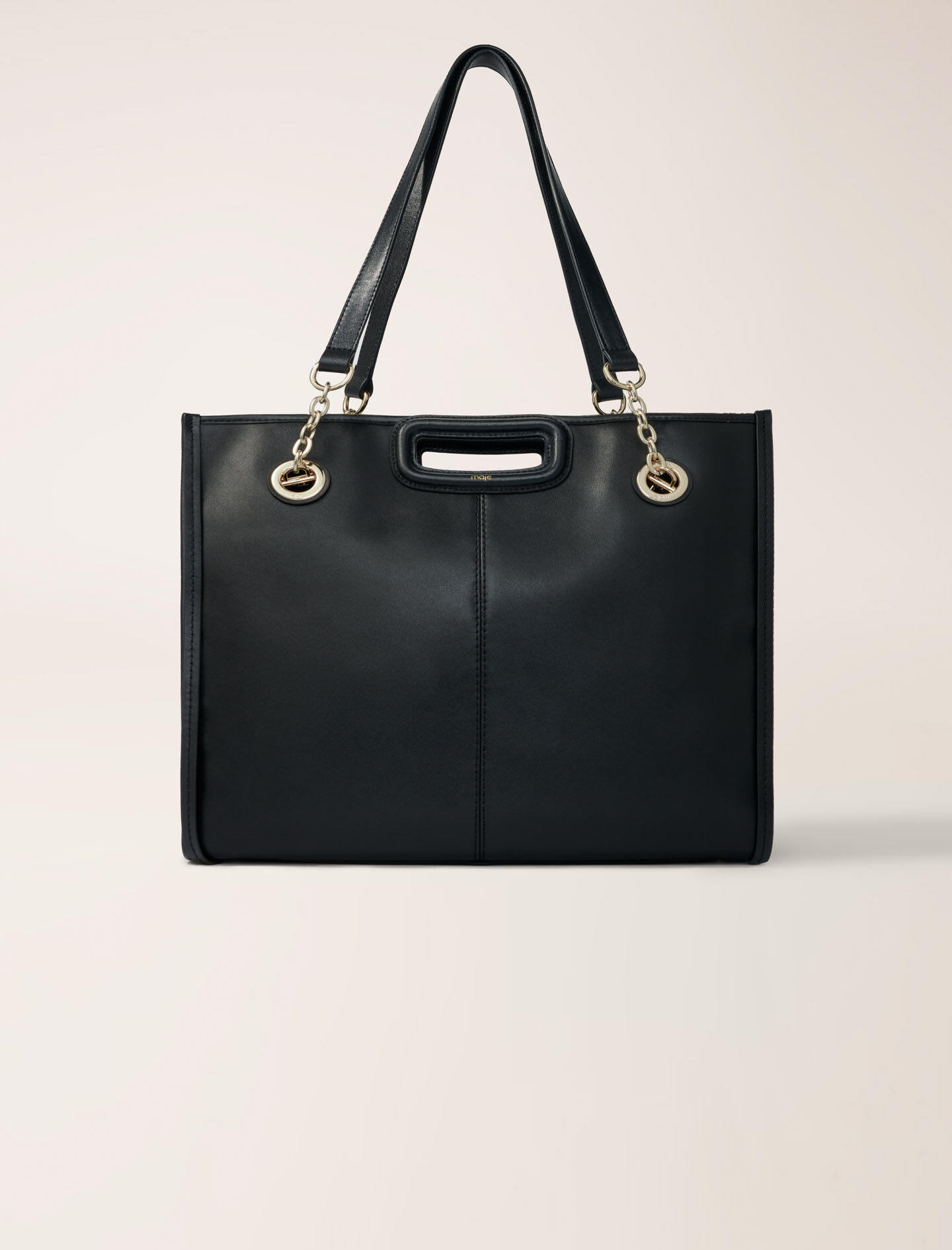 Leather tote bag