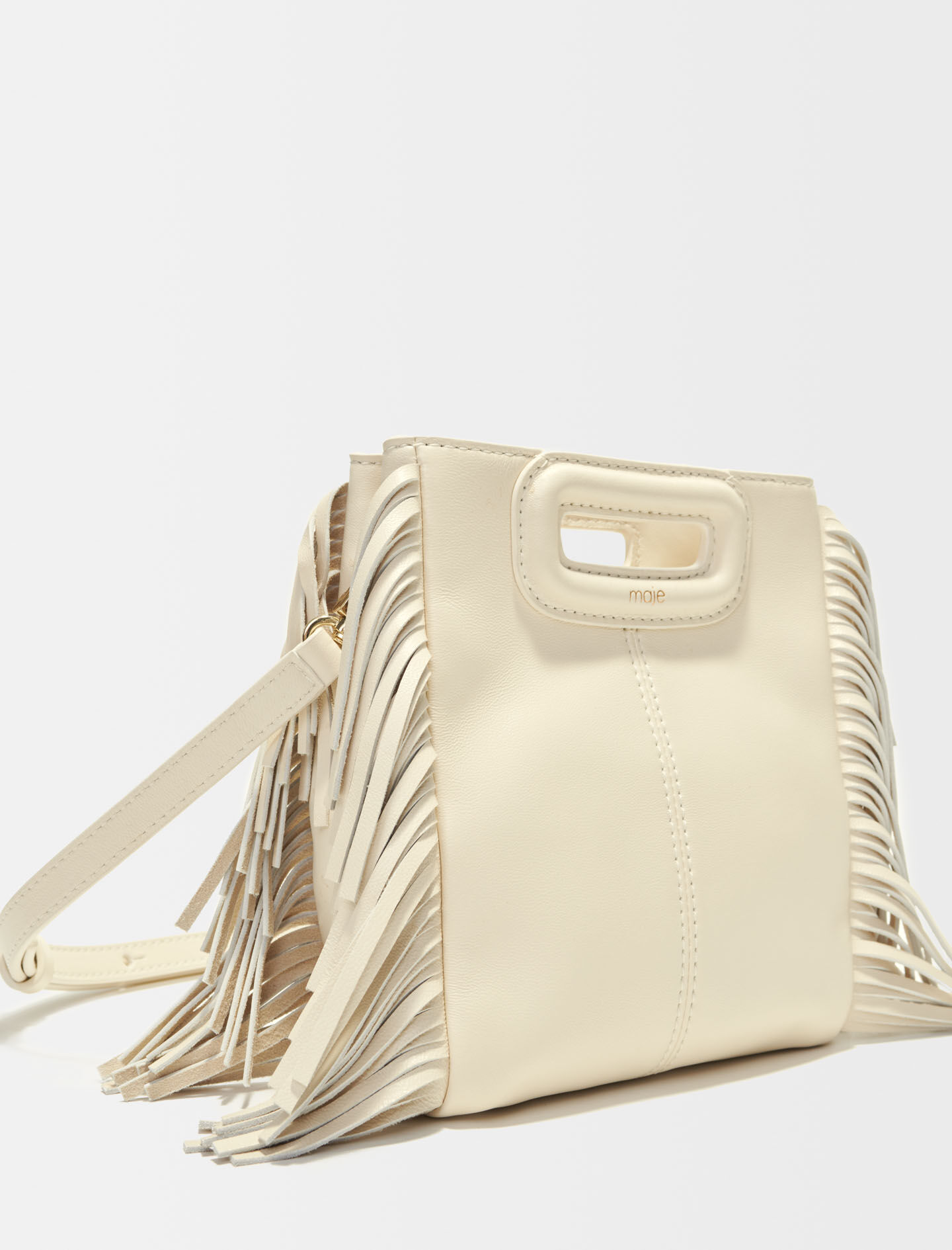 Leather bag with chain strap