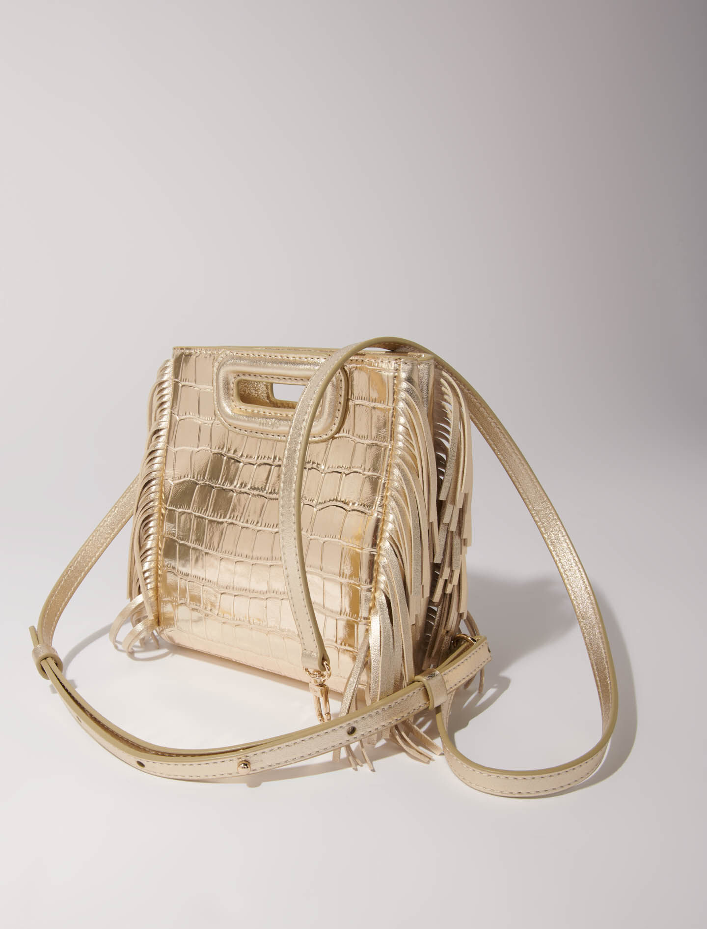 Leather bag with chain strap