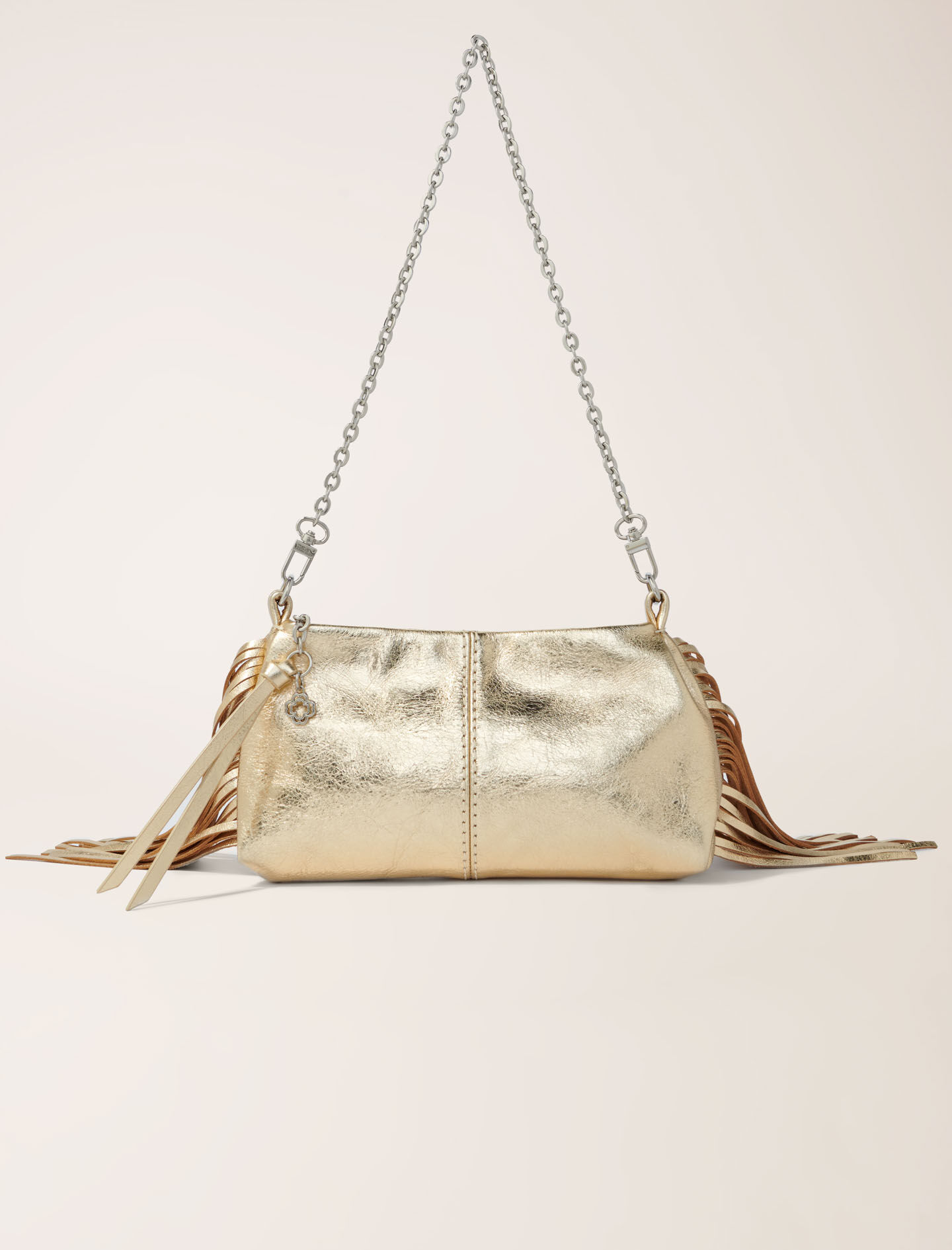 Metallic leather Miss M clutch bag