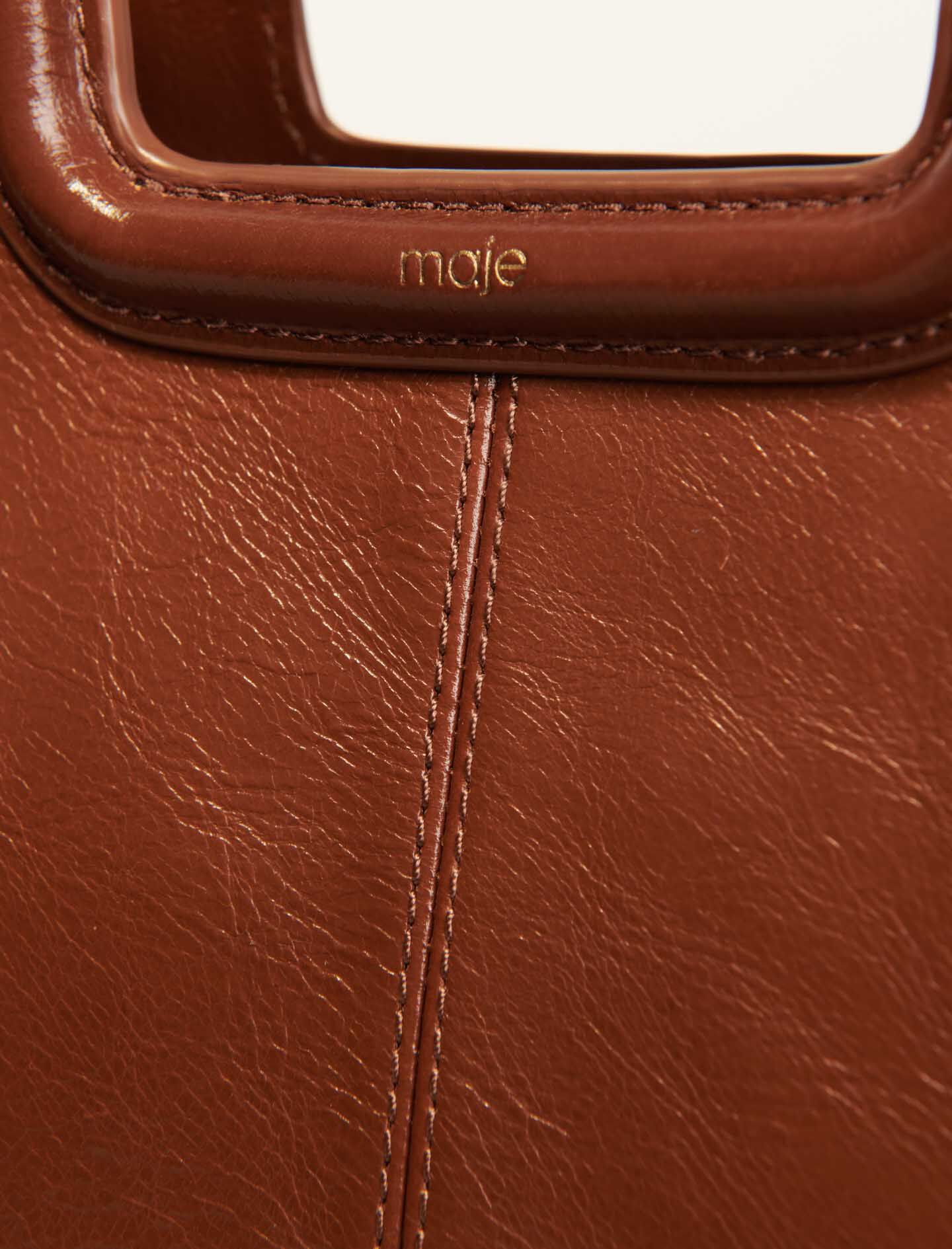 Crackled leather M bag