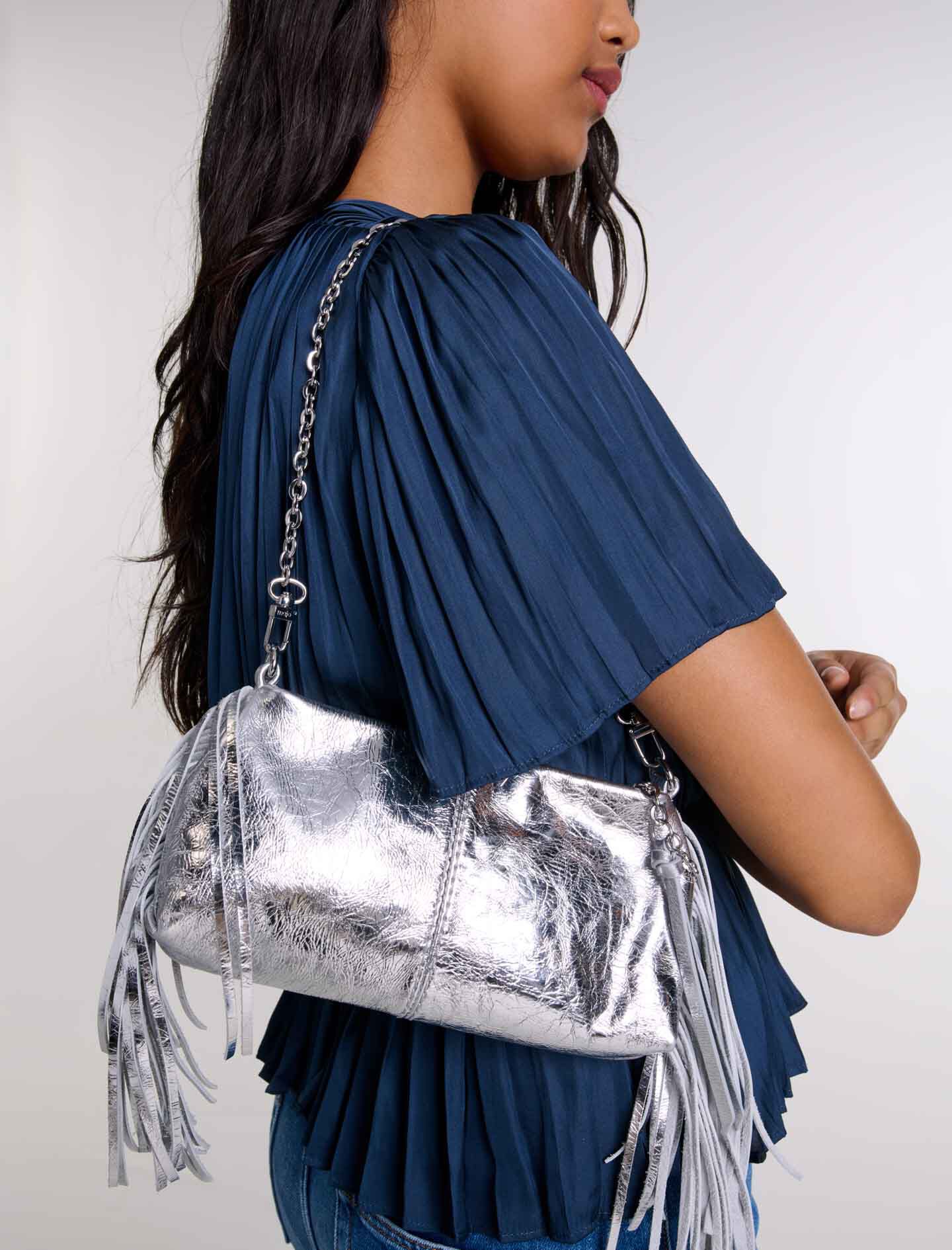 Miss M leather clutch bag