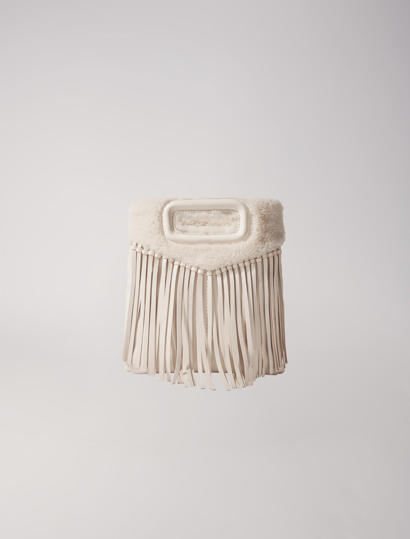 Crackled leather M bag