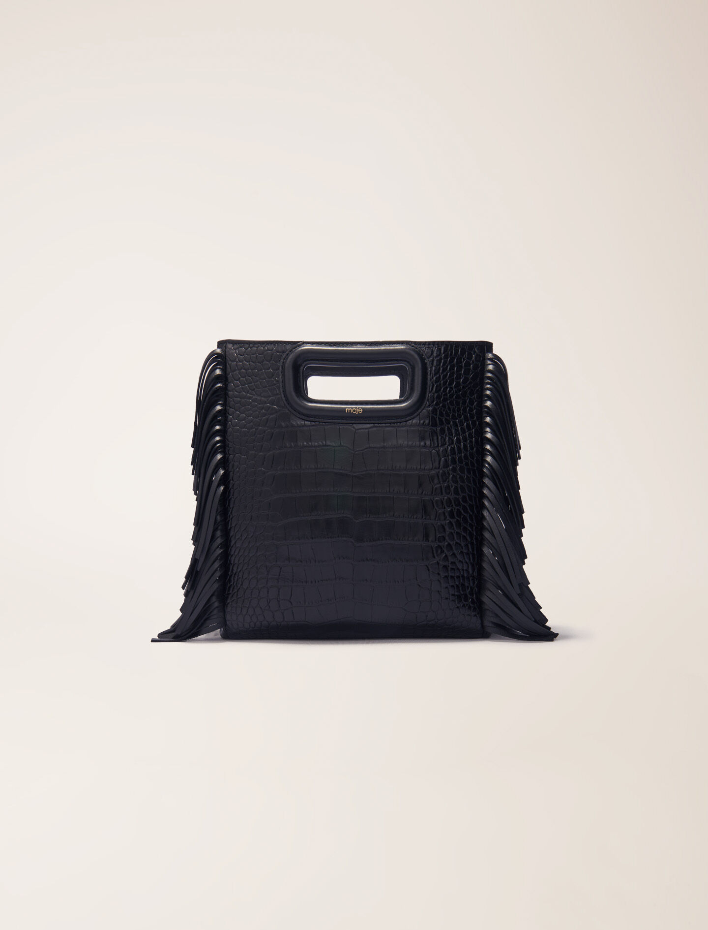 M bag in crocodile-effect leather