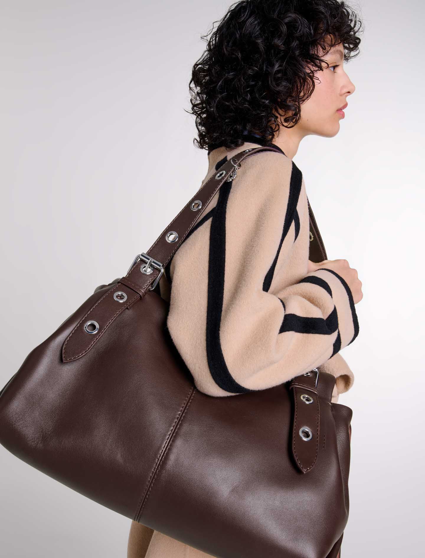 Plain leather Miss M XL bag