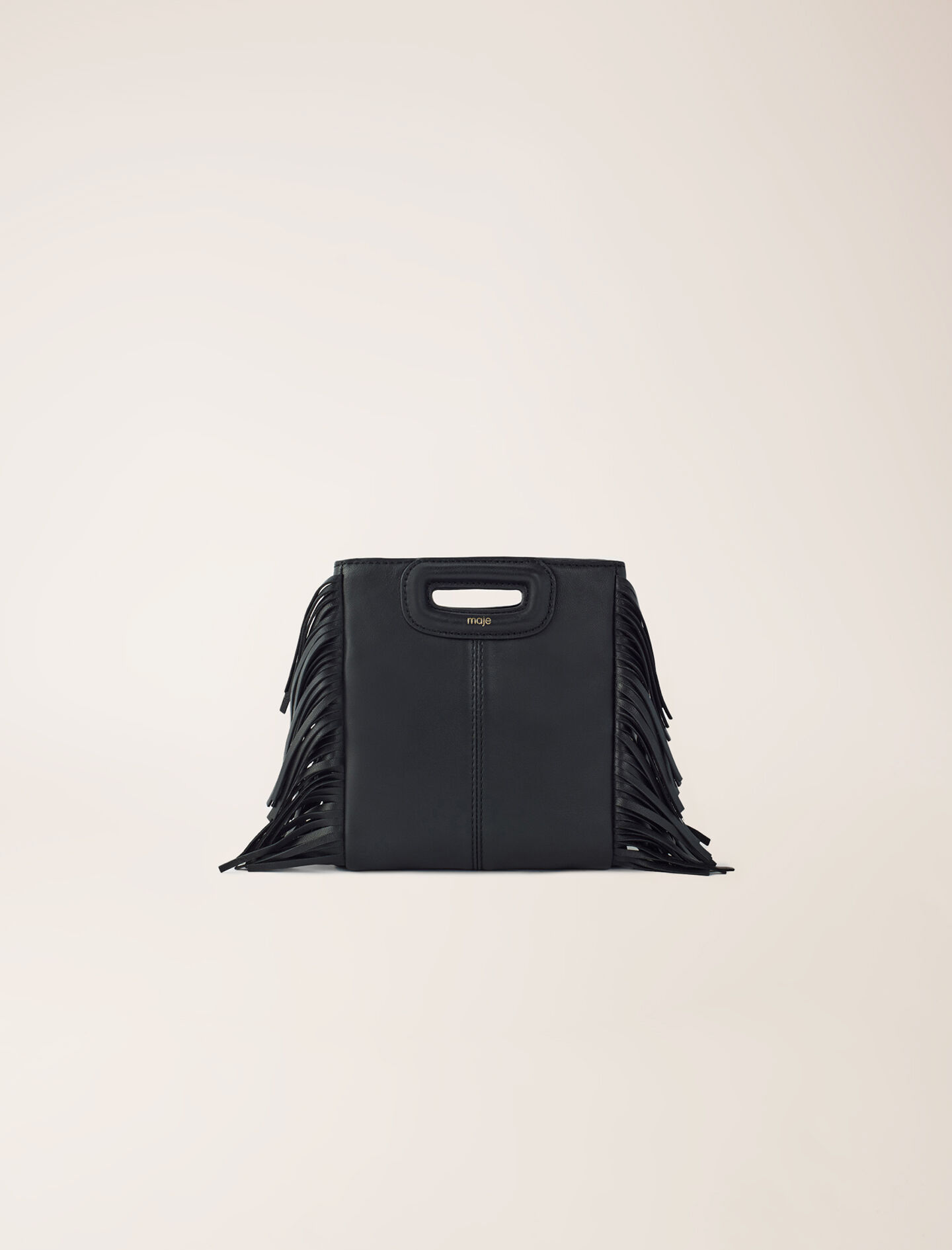 Leather bag with chain strap