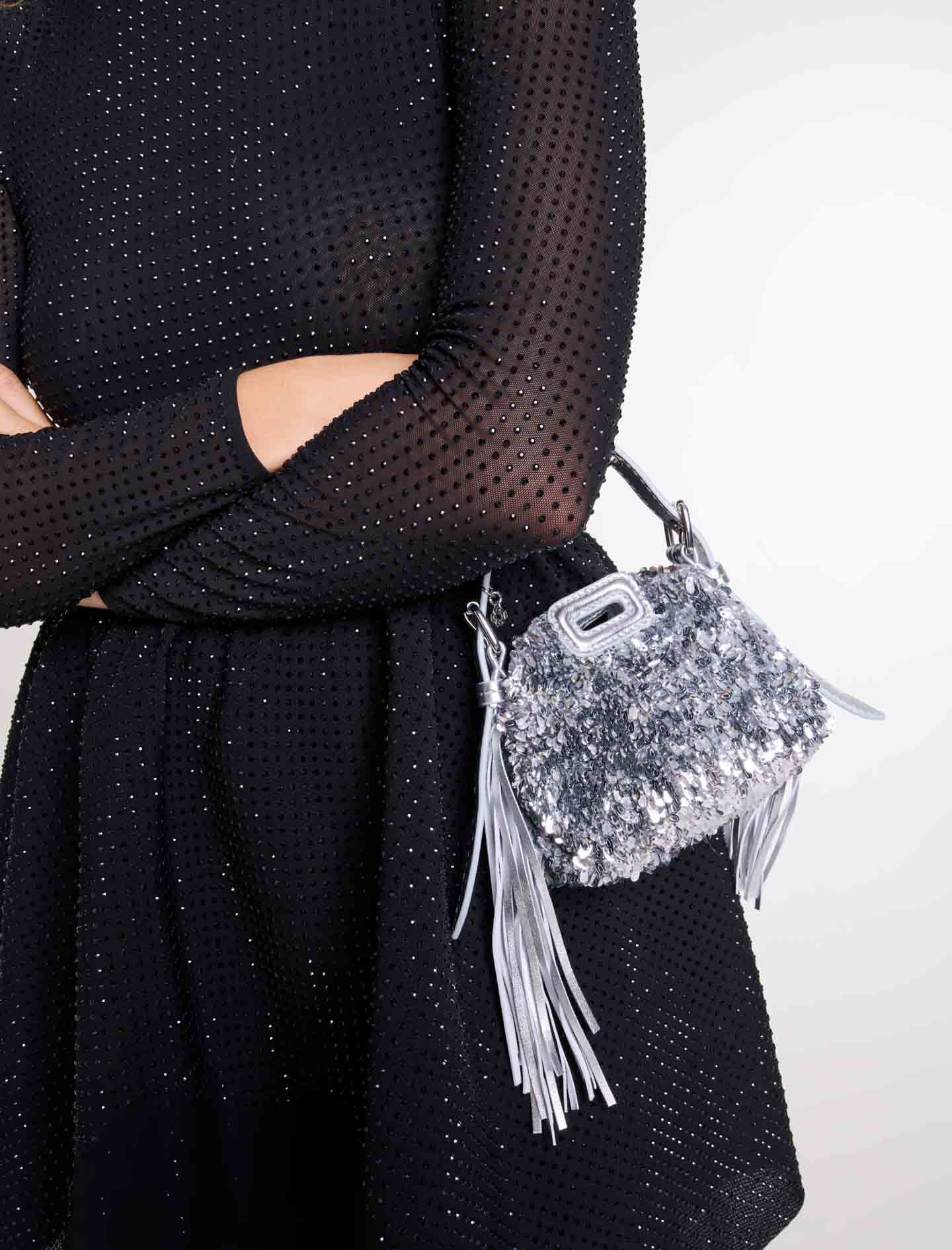 Miss M Nano bag with silver sequins