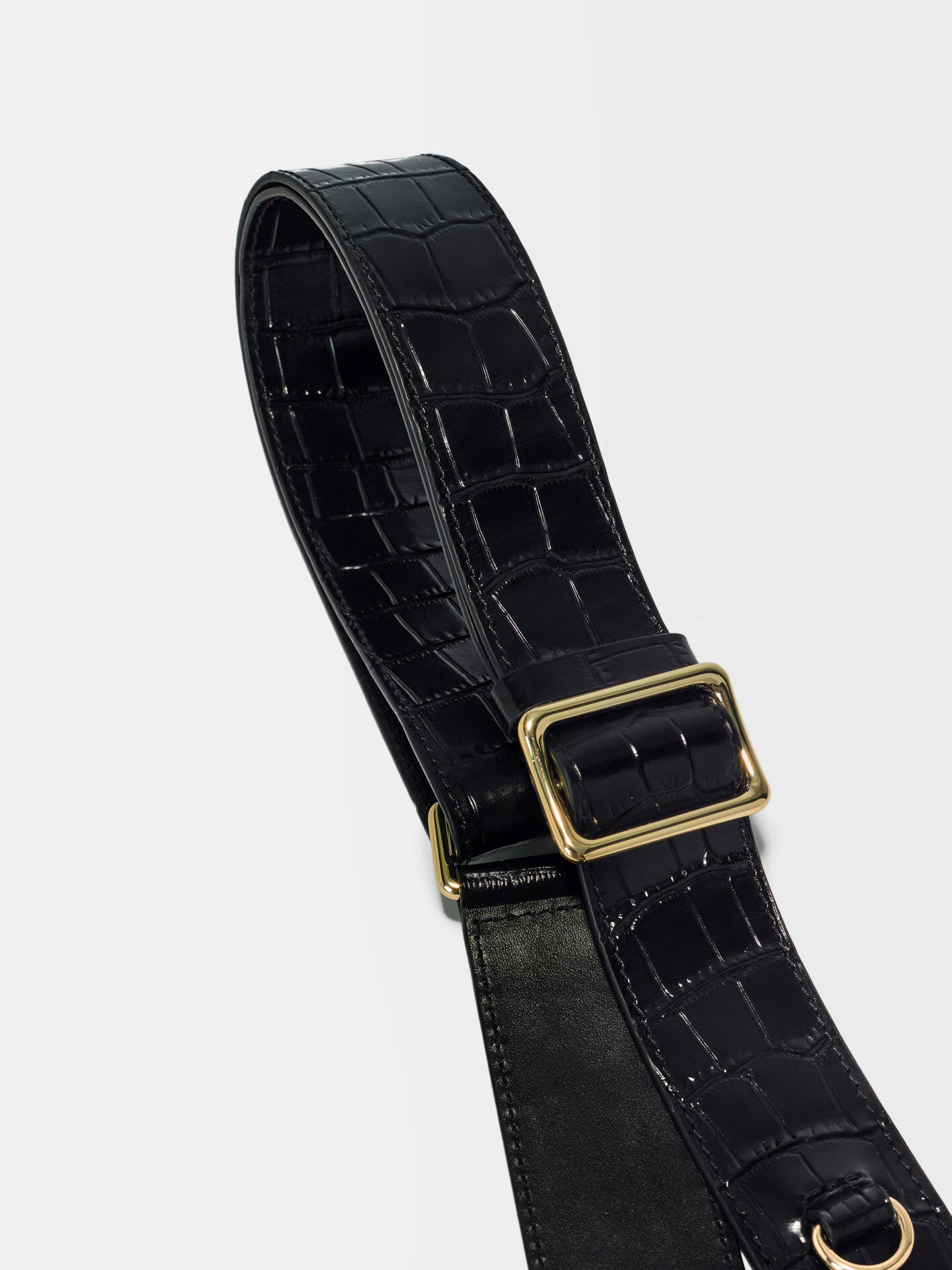 Leather shoulder strap