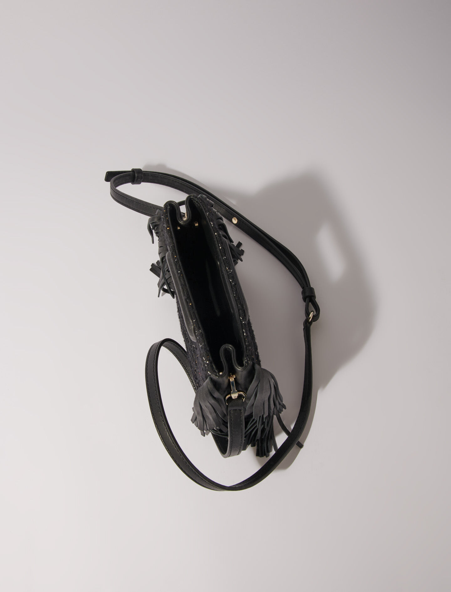 Quilted tweed mini M bag