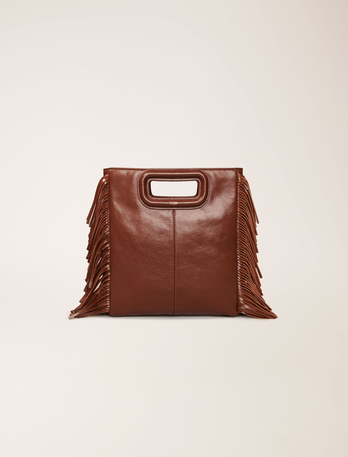 Crackled leather M bag