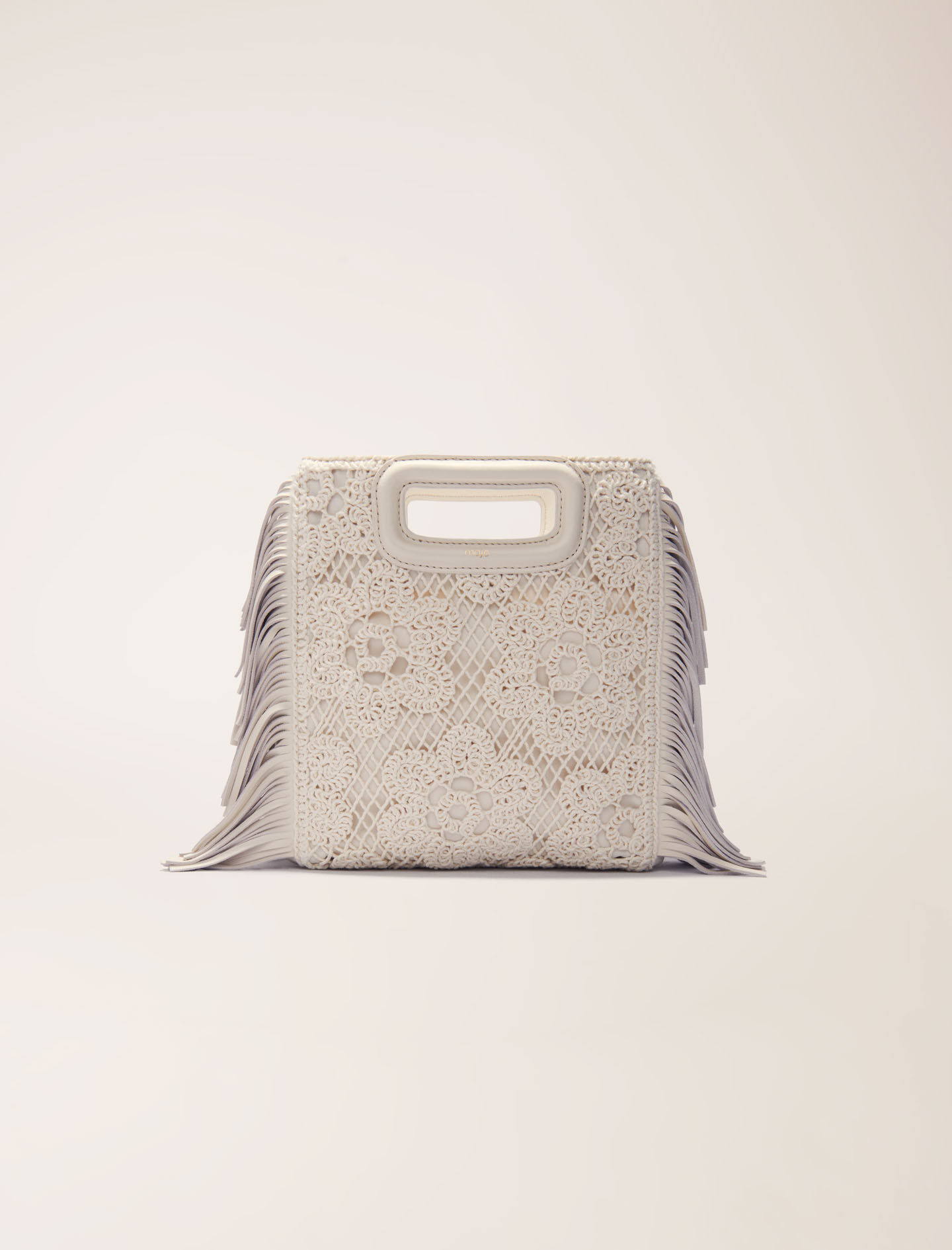 Crochet-knit M bag