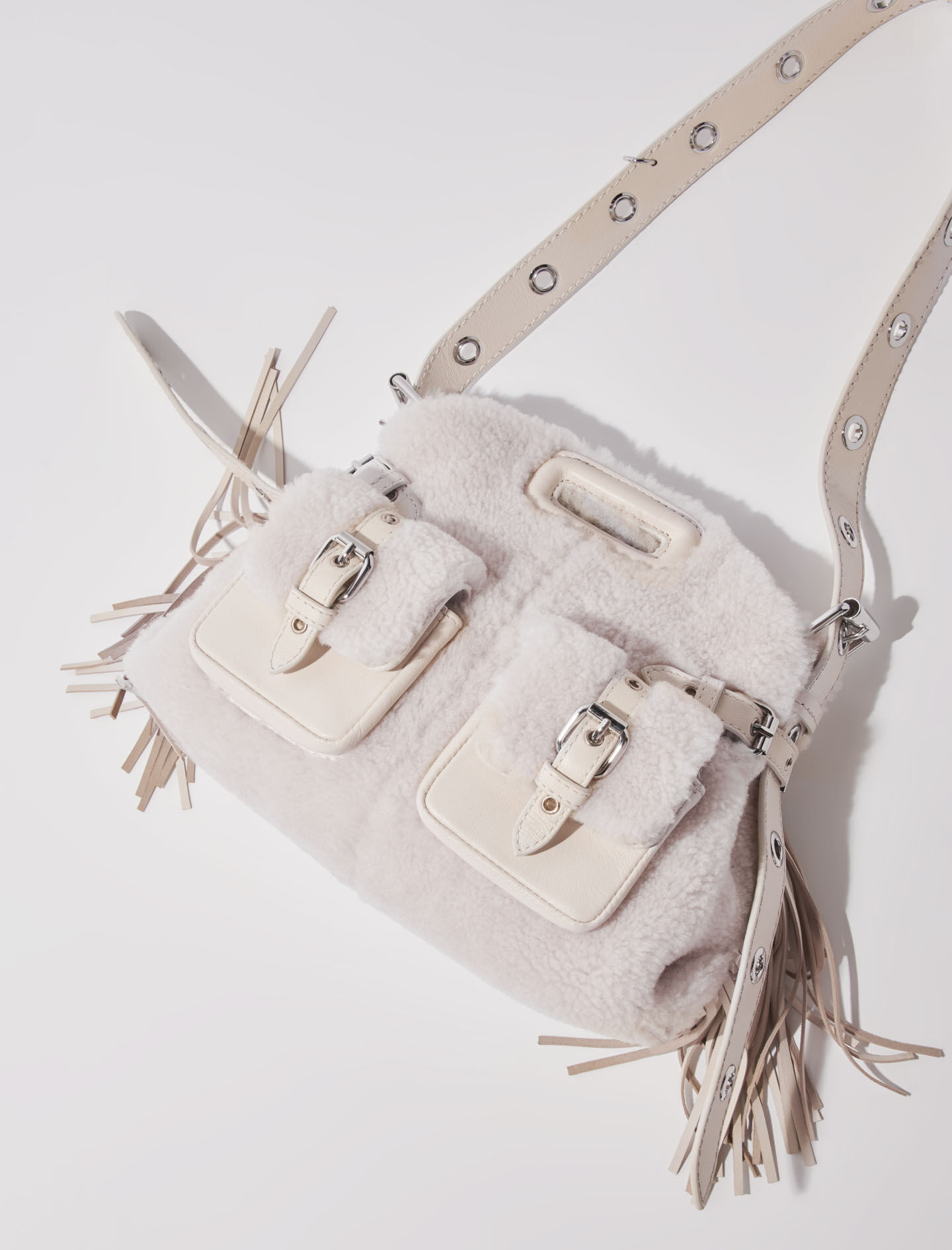 Miss M Mini faux fur cargo bag